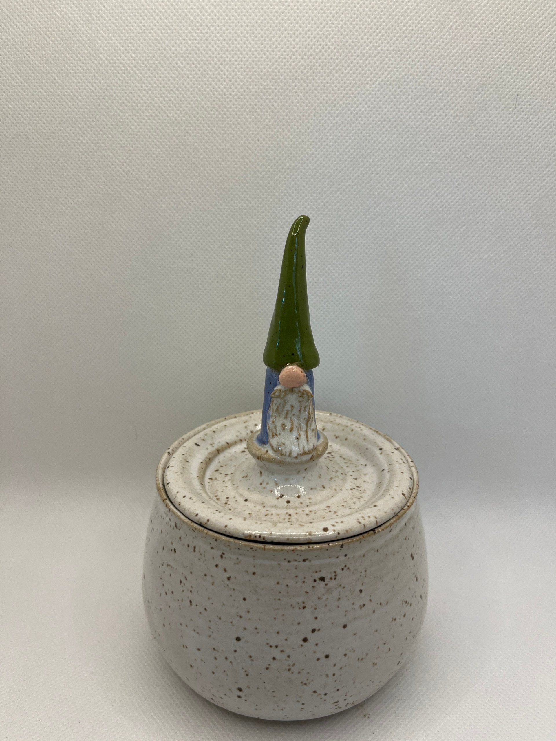 Handmade Gnome Lidded Jar