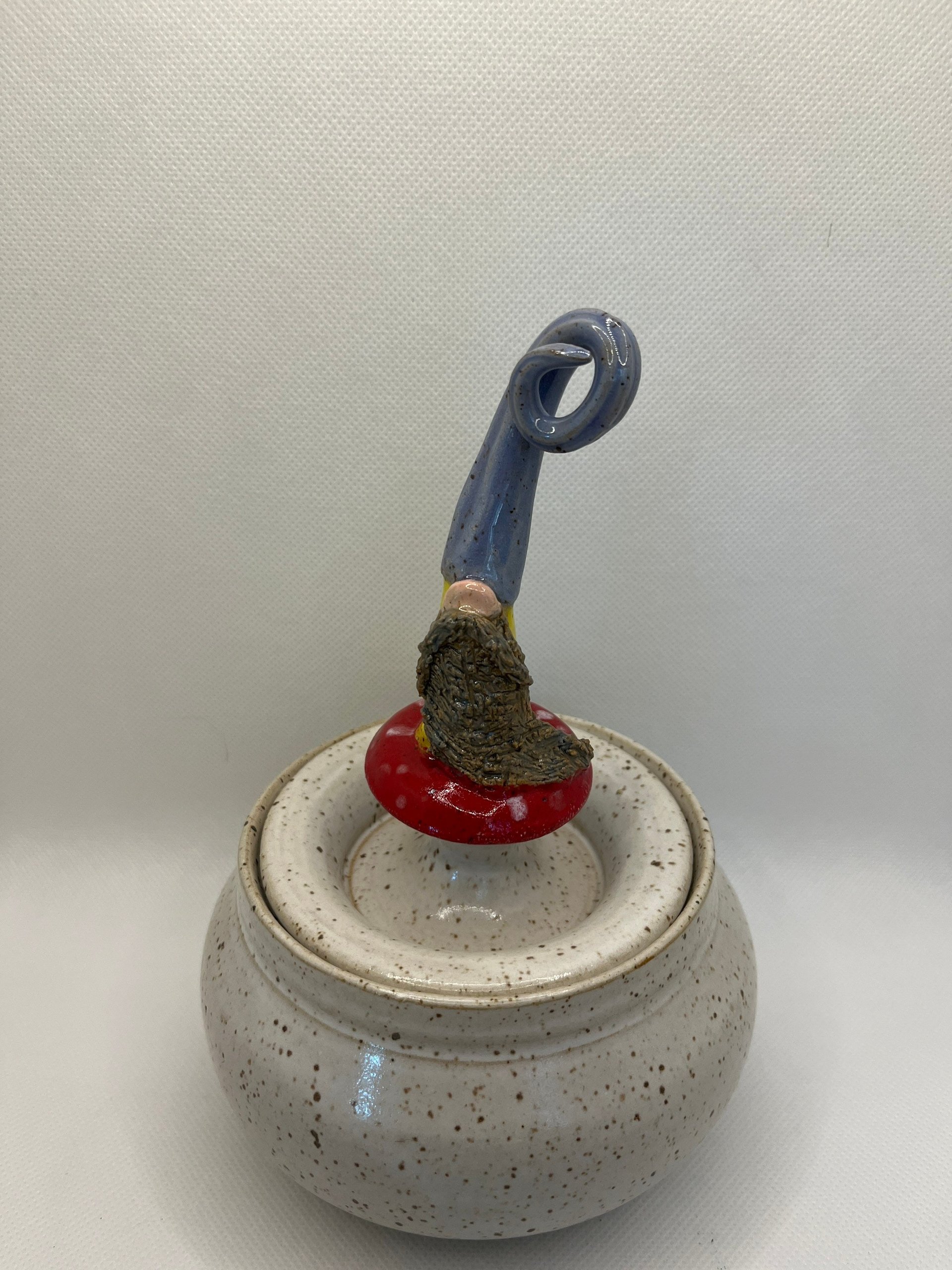 Handmade Gnome Lidded Jar