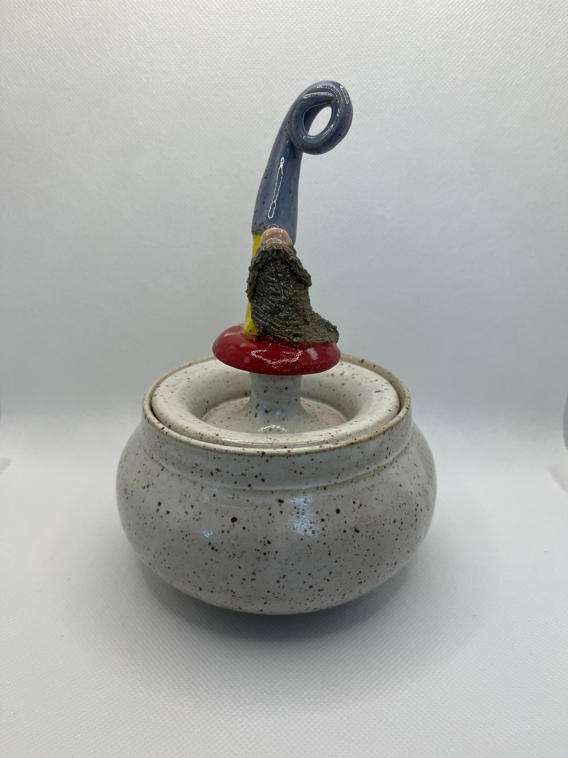 Handmade Gnome Lidded Jar