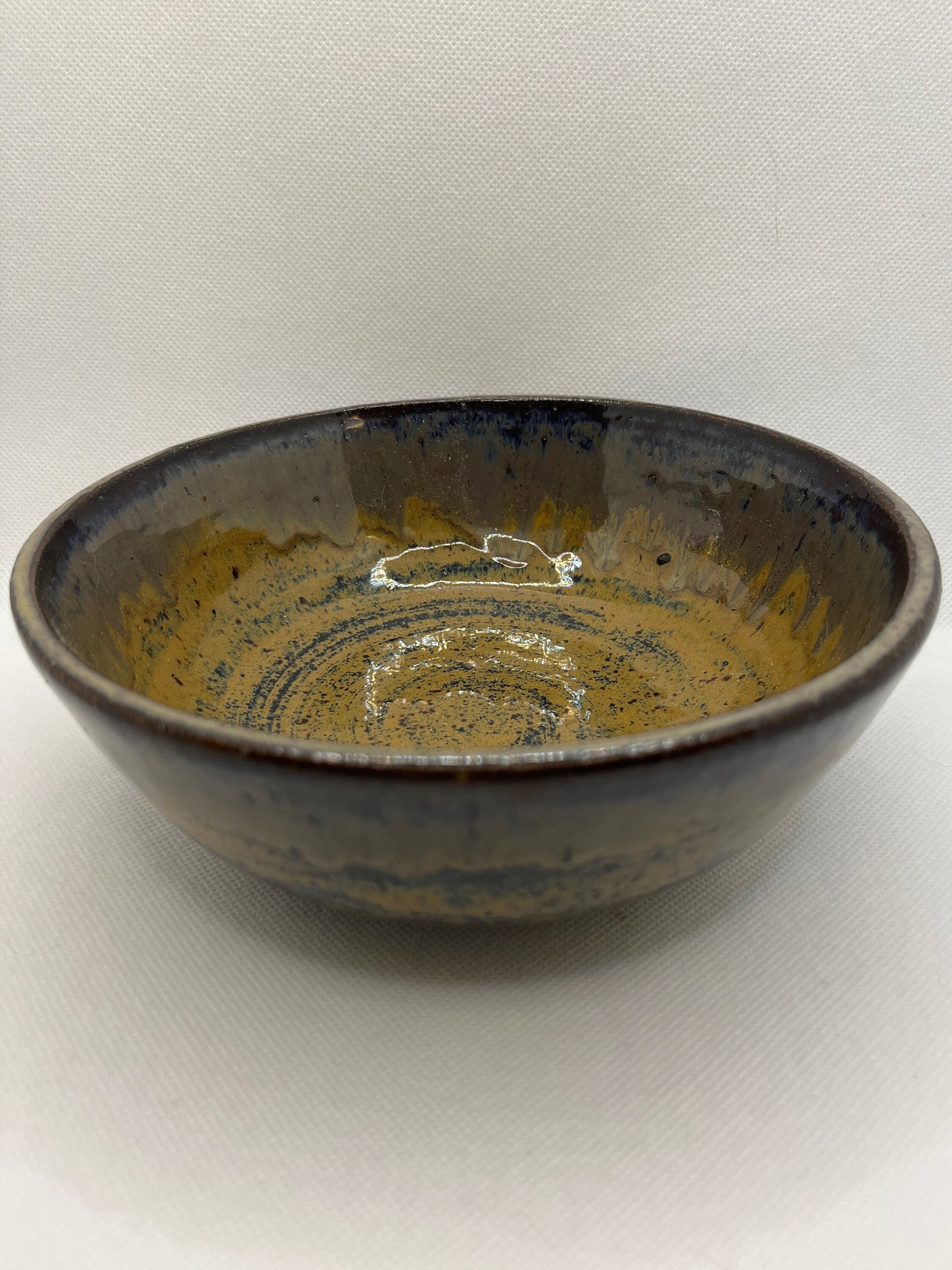 Handmade Honey and Golden Ceramic Bowl