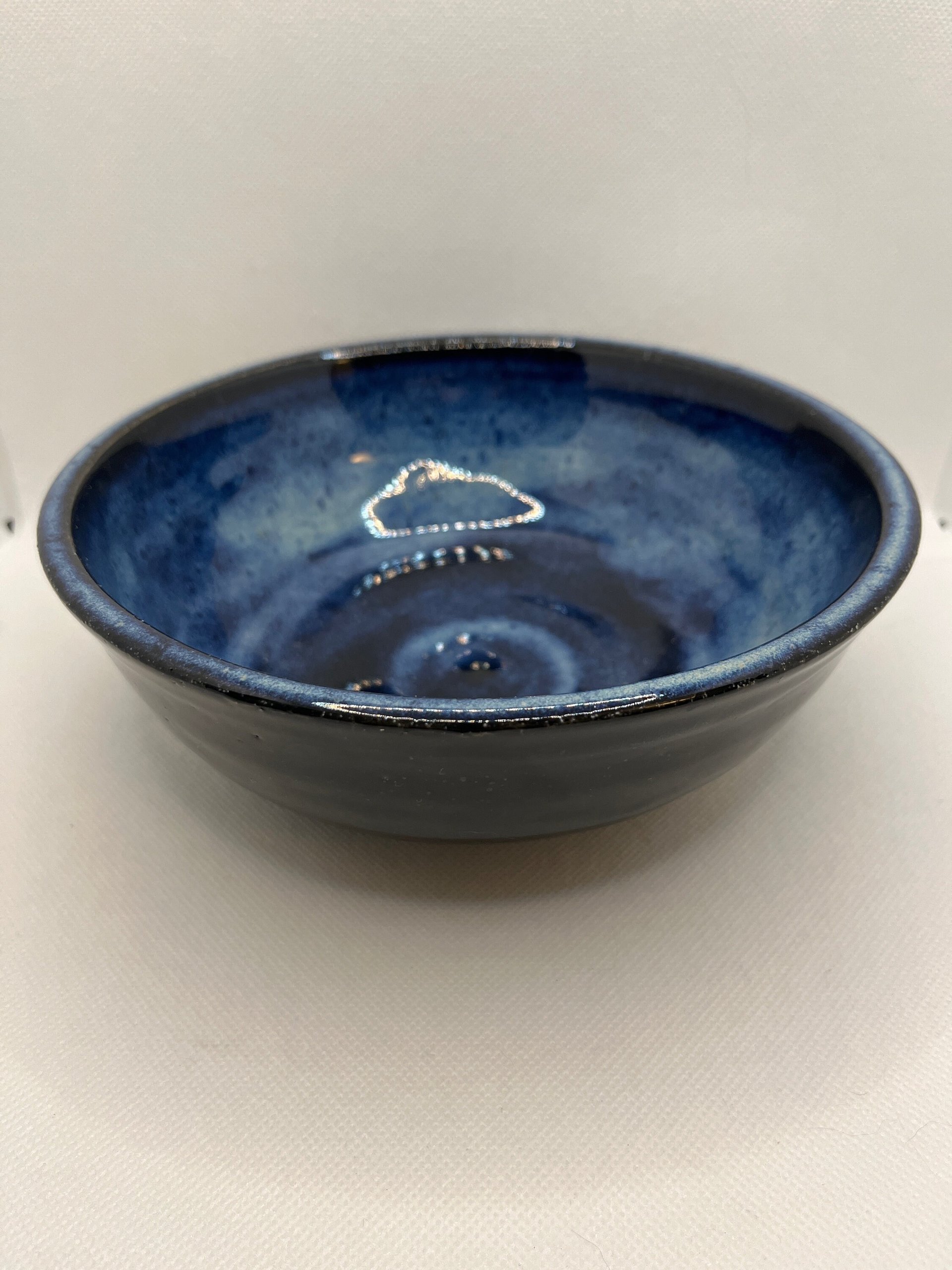 Handmade Black and Blue Ceramic Bowl