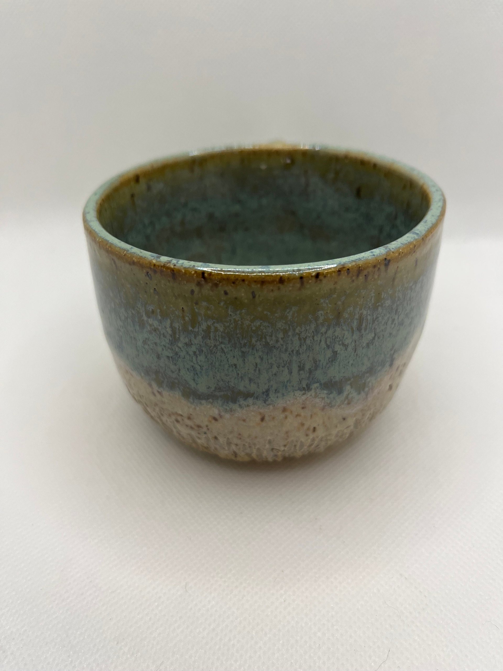 Handmade Ceramic Green and White Mug