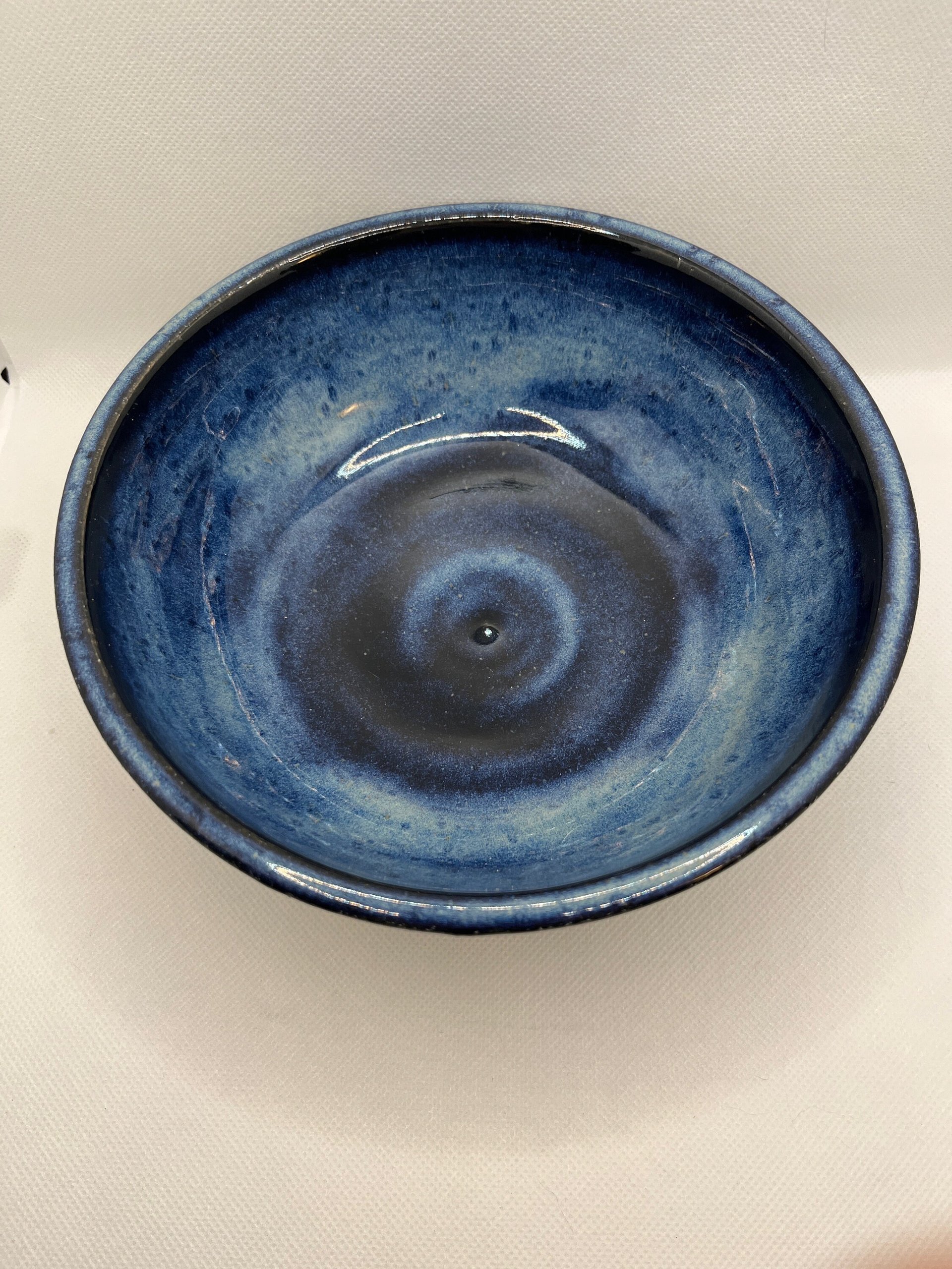 Handmade Black and Blue Ceramic Bowl