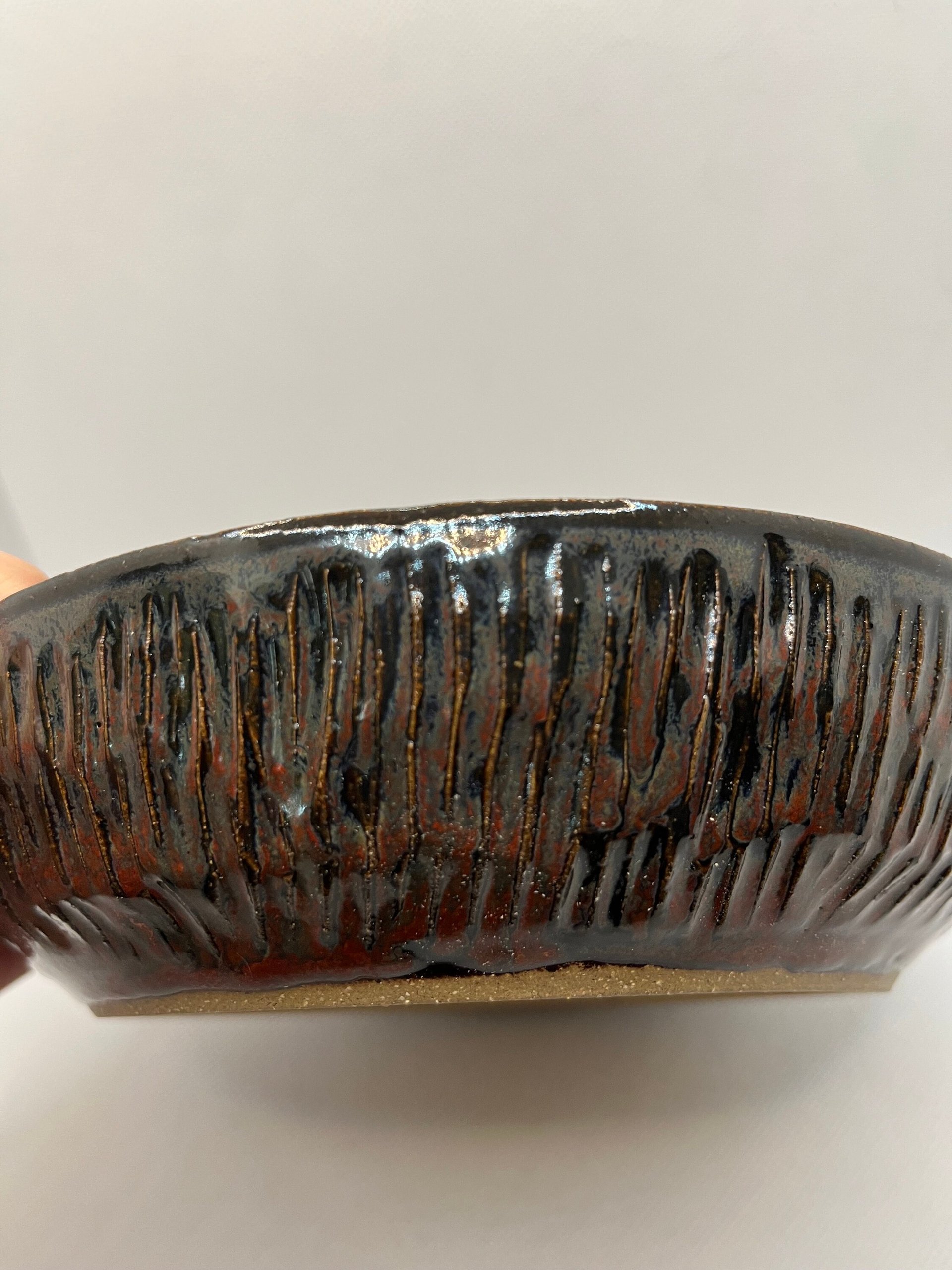 Handmade Ancient Jasper Glazed Ceramic Bowl