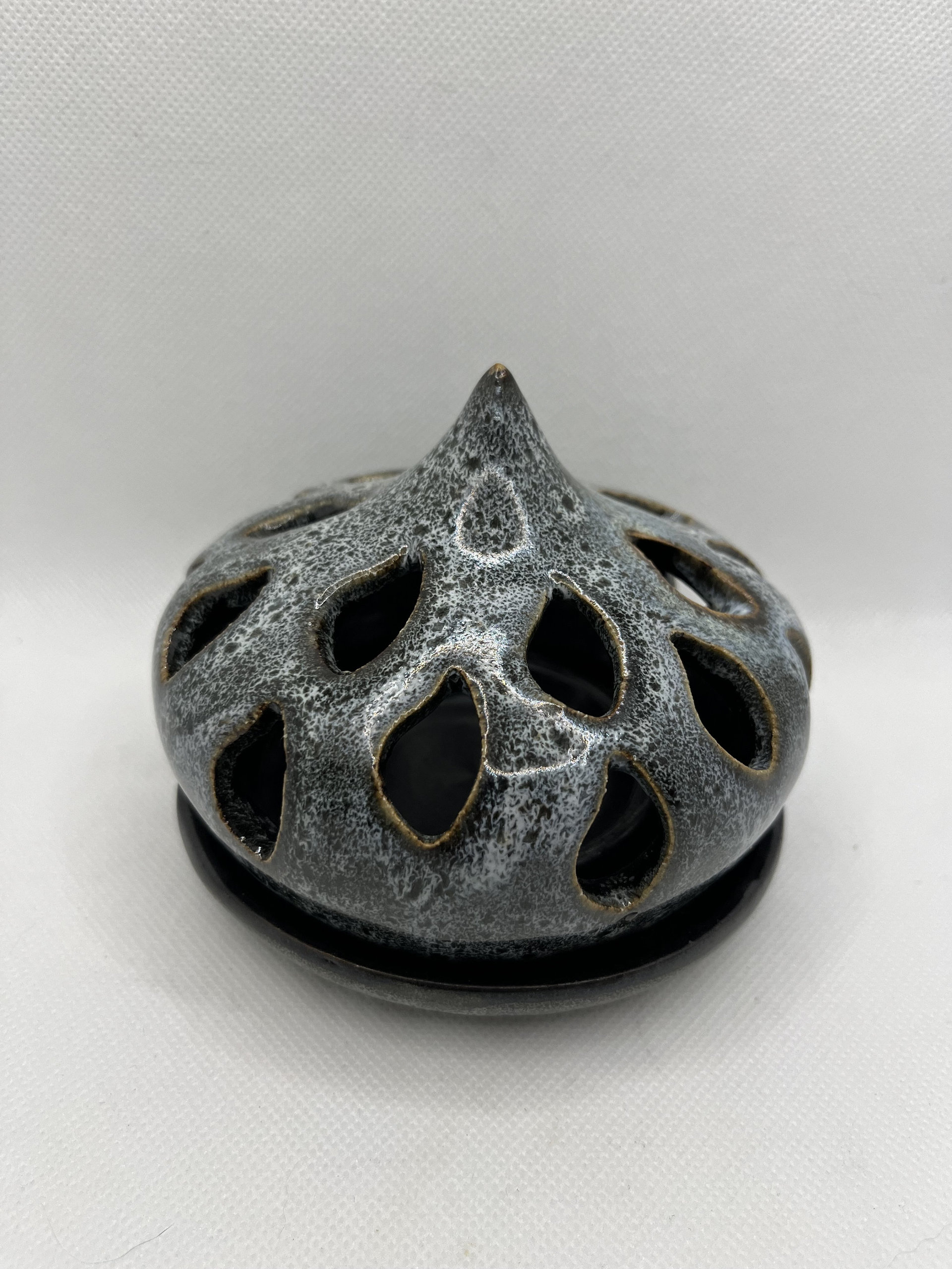 Hand Carved Black and White Luminary