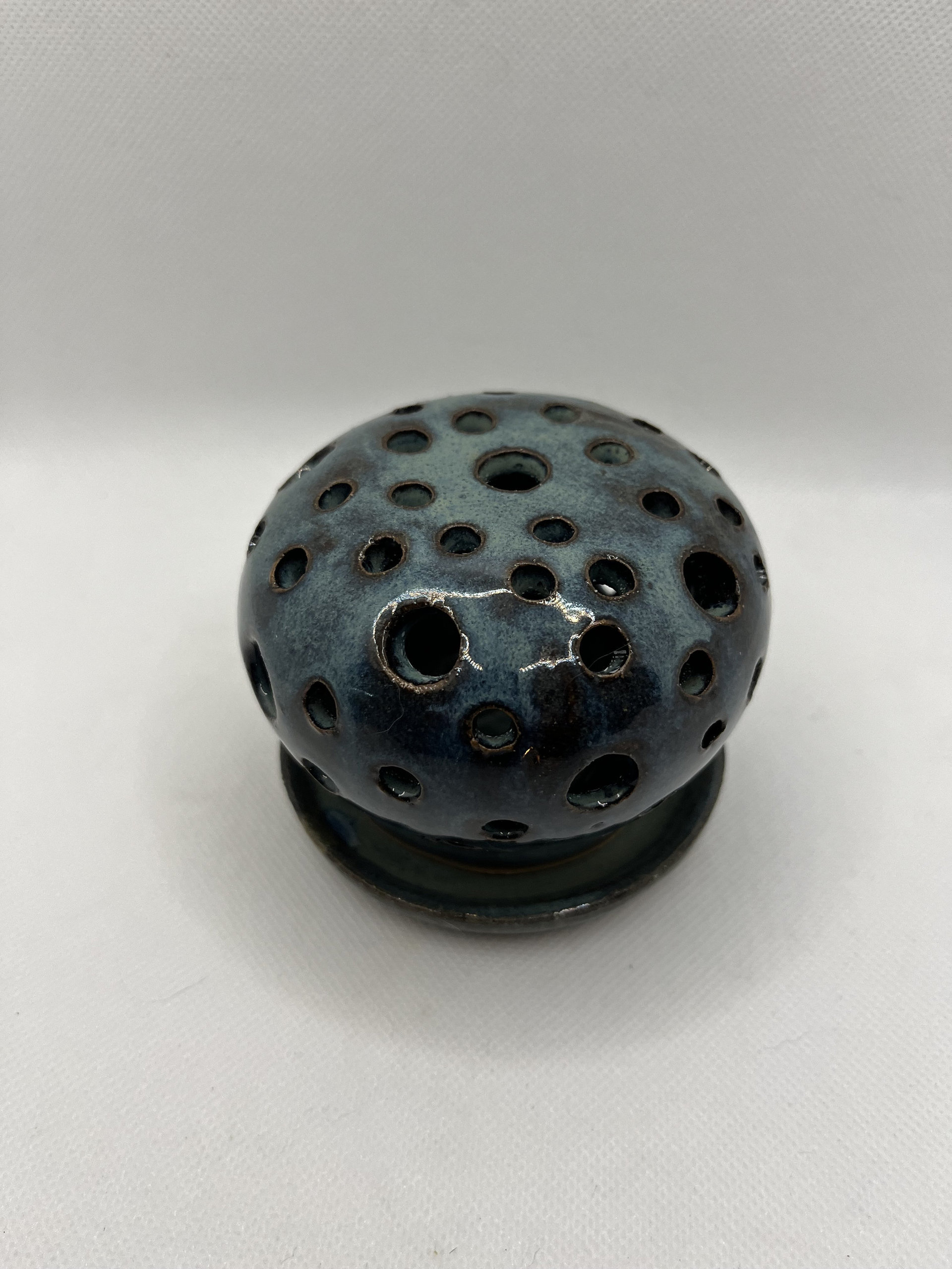 Hand Carved Blue-Green Luminary