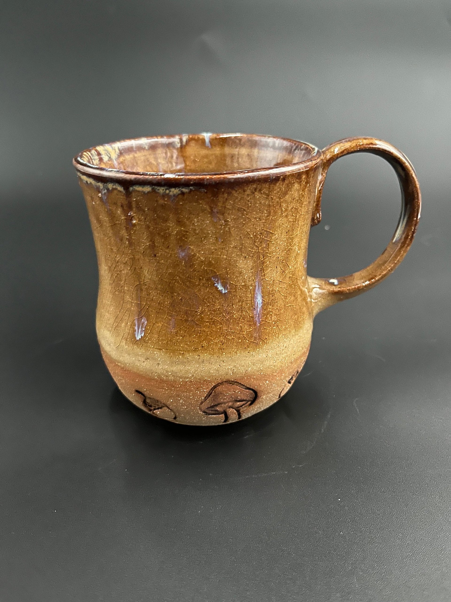 Handmade Ceramic Honey Glazed Forest Inspired Mug