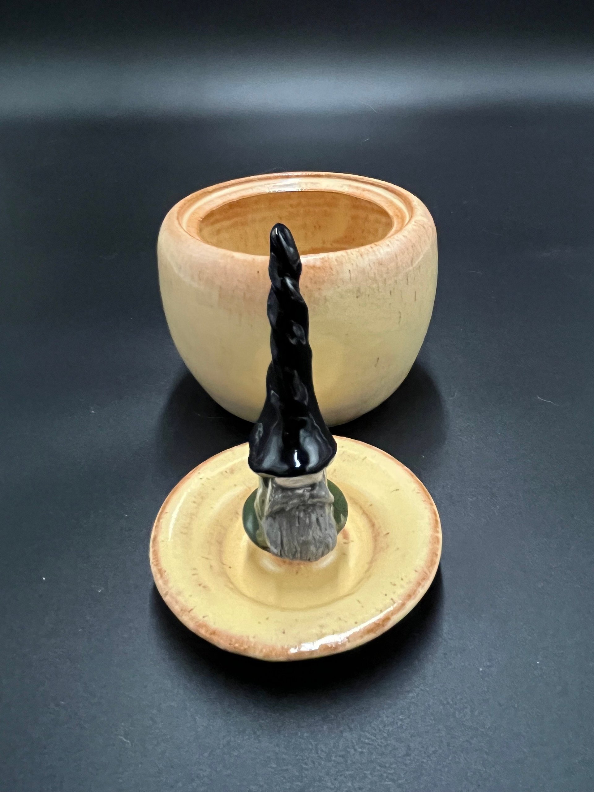 Handmade Ceramic Gnome Lidded Jar