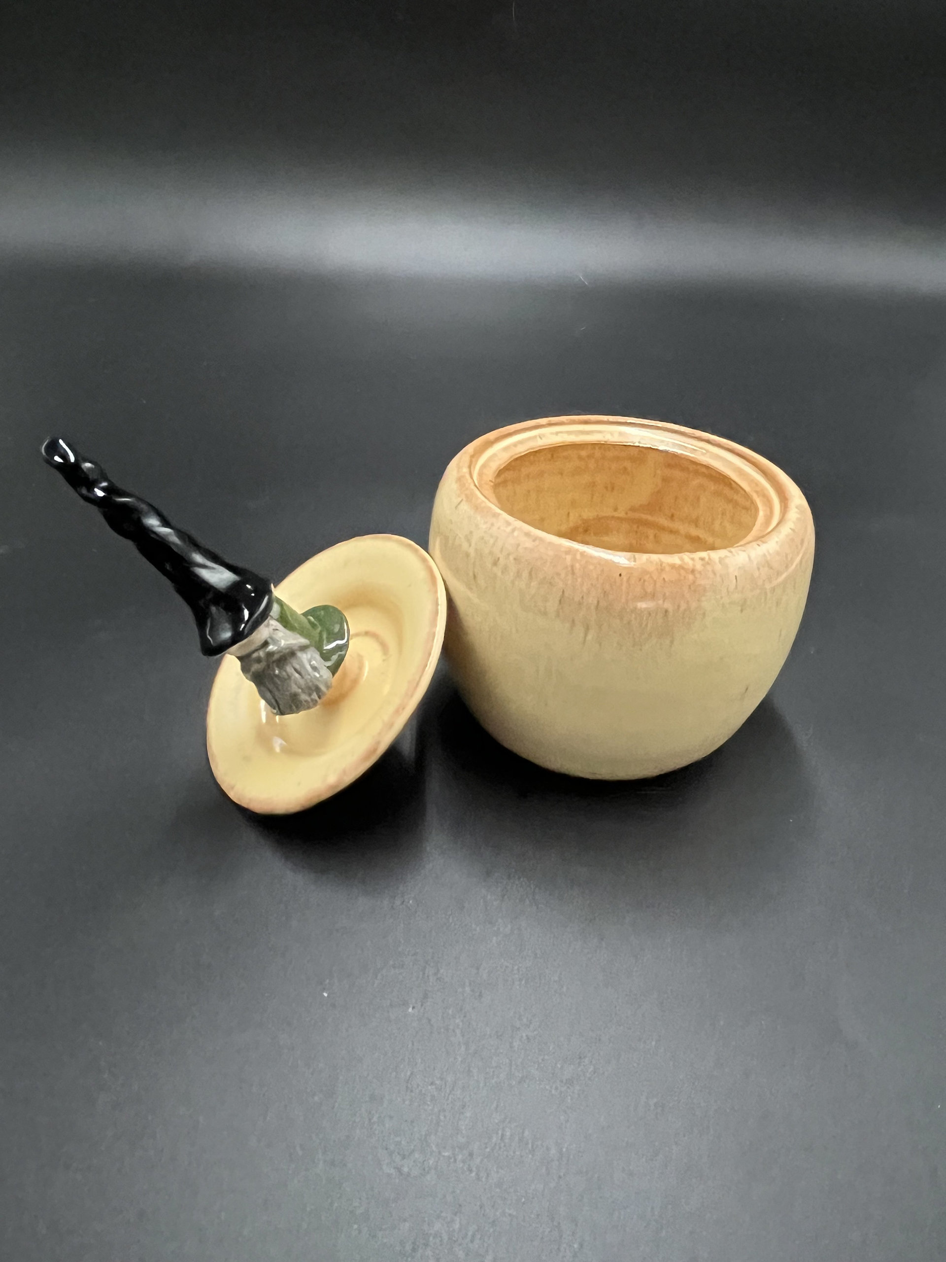 Handmade Ceramic Gnome Lidded Jar
