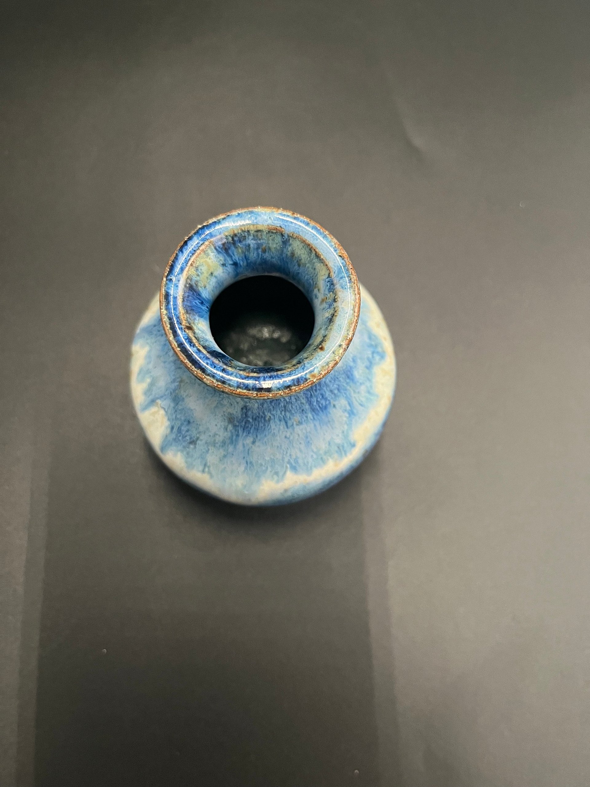 Handmade Blue and White Ceramic Bud Vase