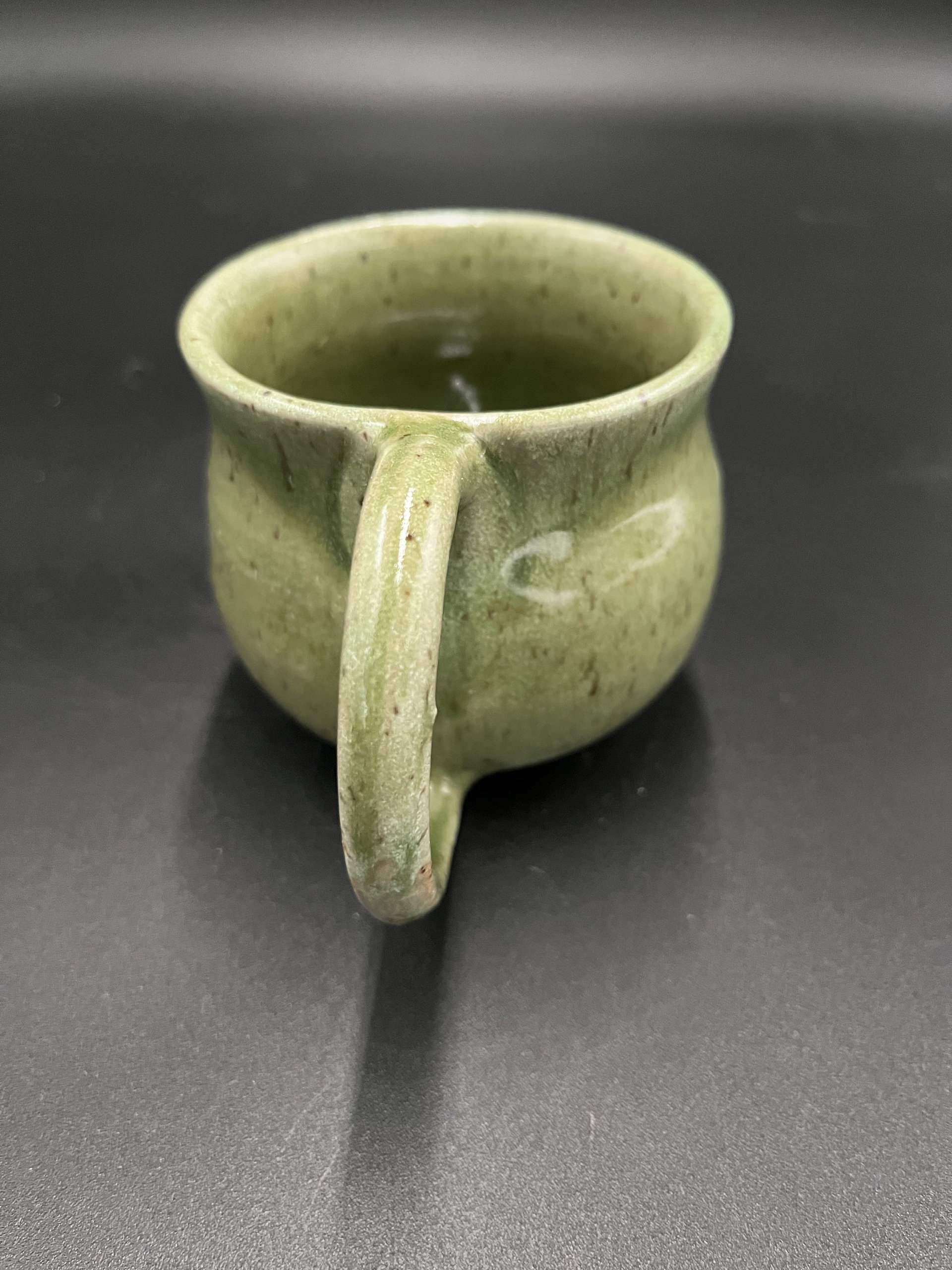 Handmade Green Ceramic Mushroom Mug