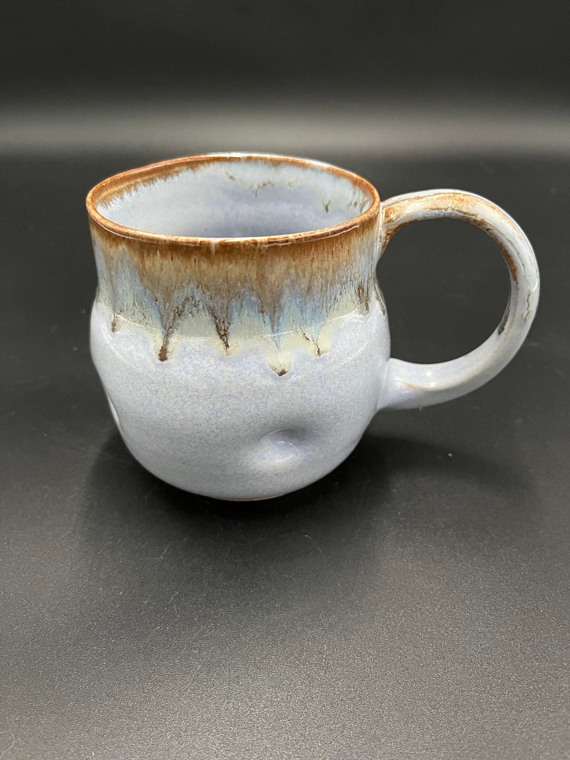 Handmade Ceramic Blue Polka-dot Mug