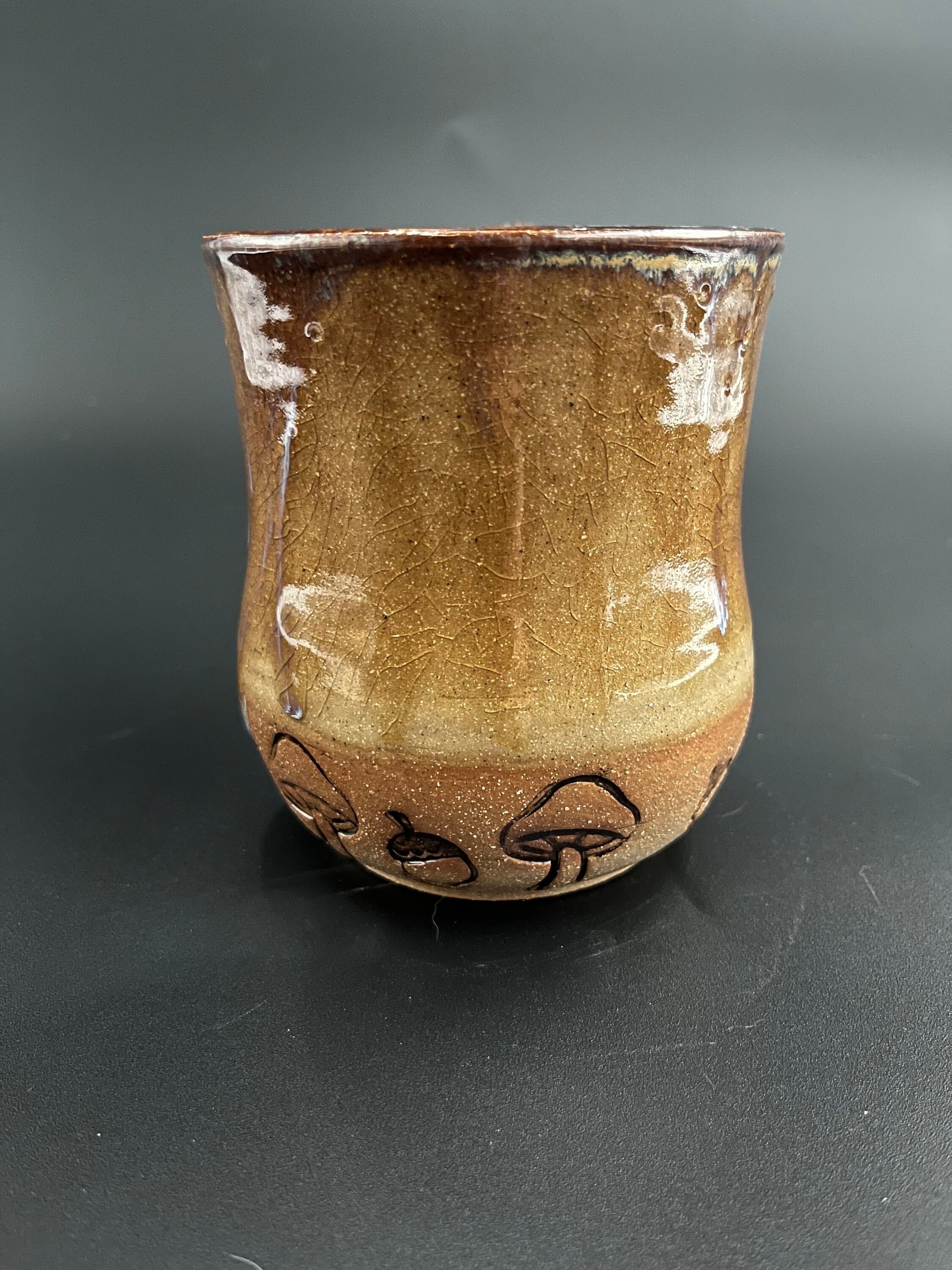 Handmade Ceramic Honey Glazed Forest Inspired Mug