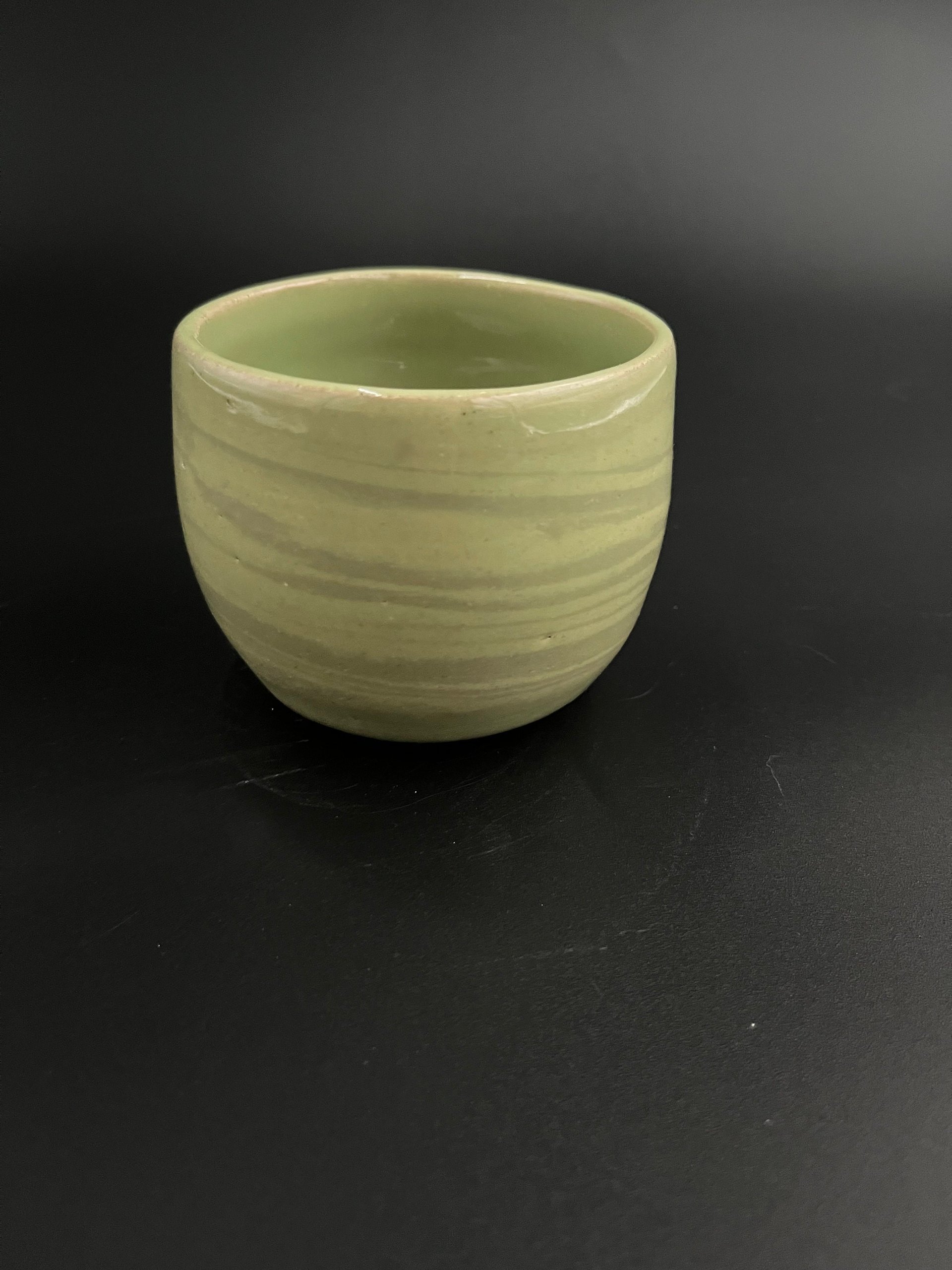 Handmade Marbled Green Ceramic Cup