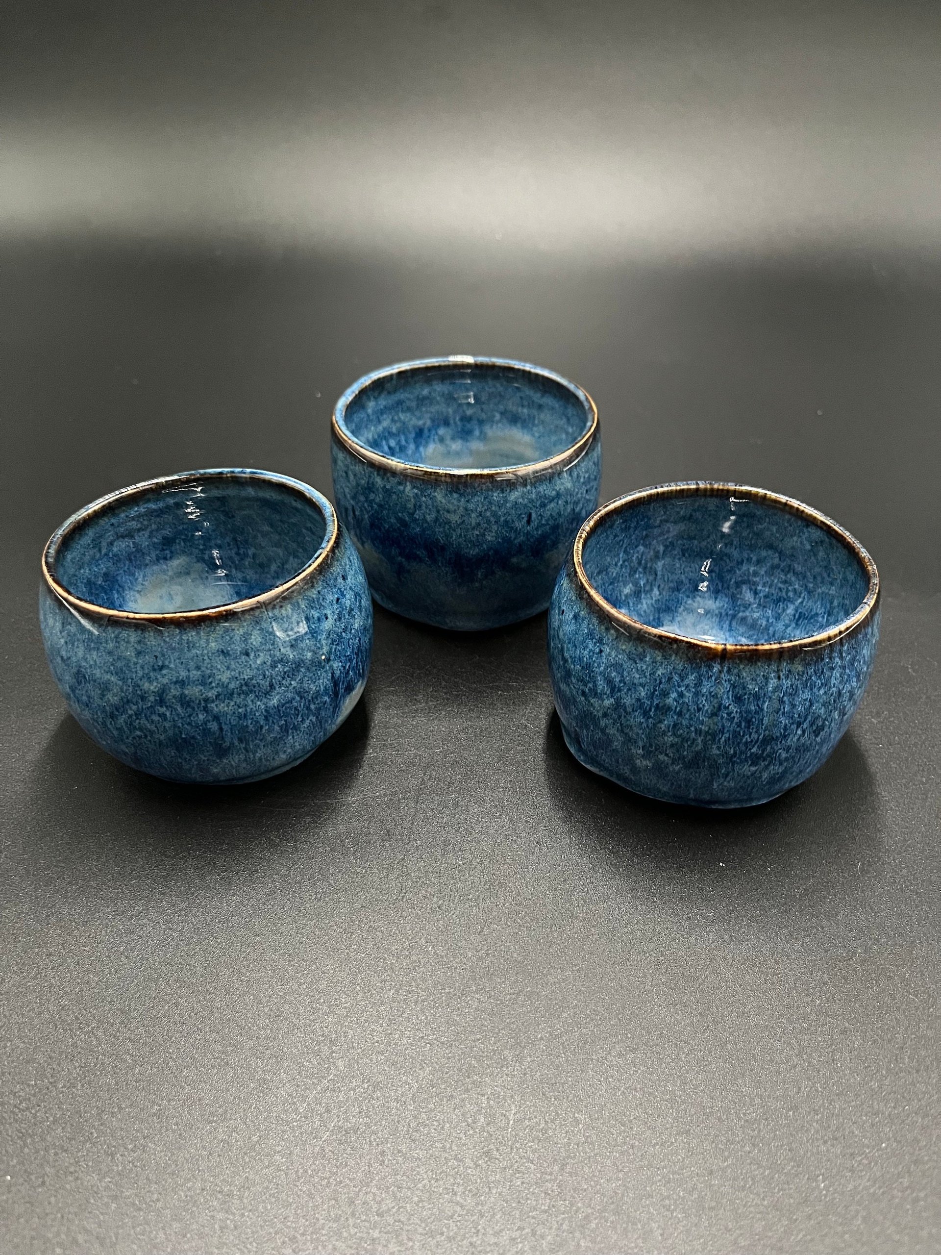 Handmade Blue Green Ceramic Cups