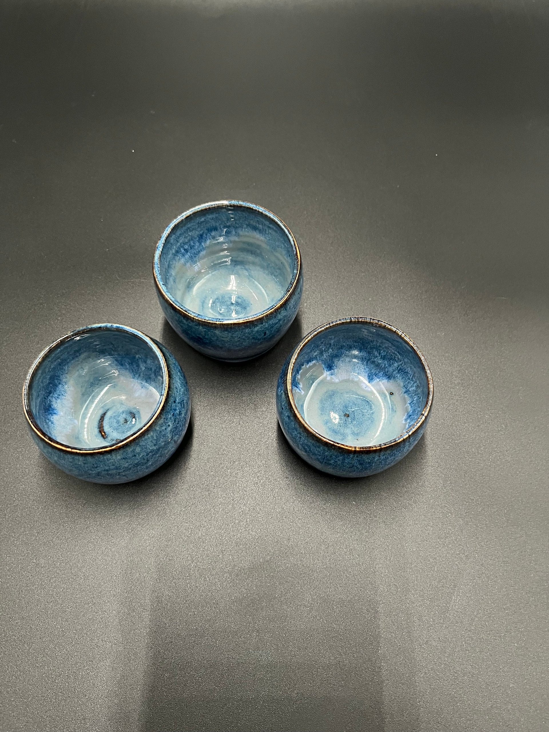 Handmade Blue Green Ceramic Cups