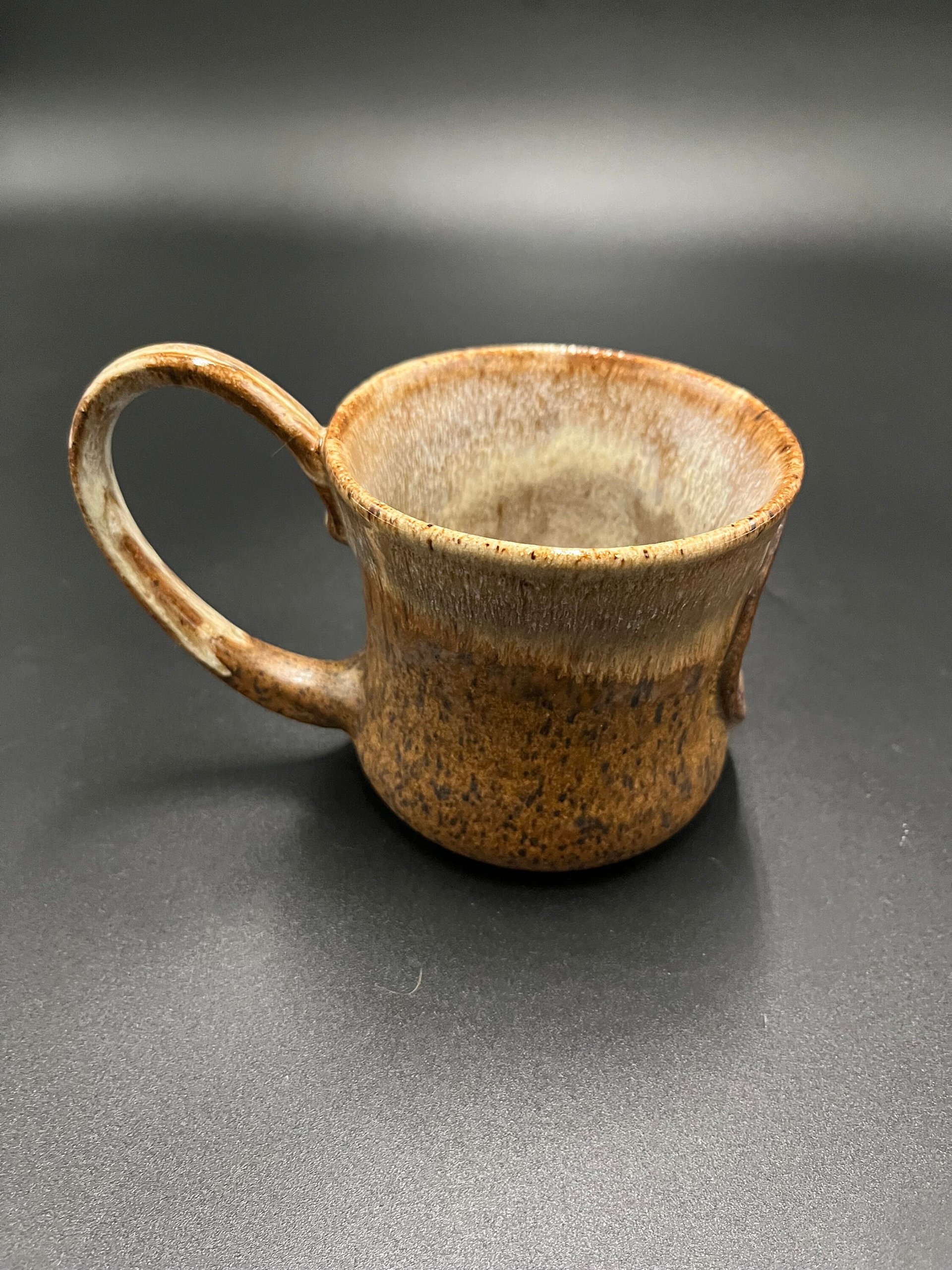 Handmade Honey Brown Ceramic Mushroom Mug