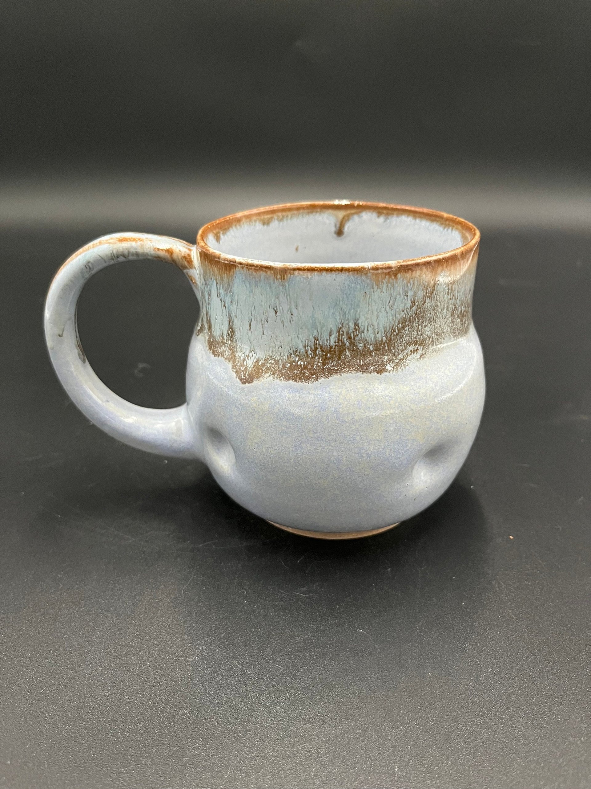 Handmade Ceramic Blue Polka-dot Mug