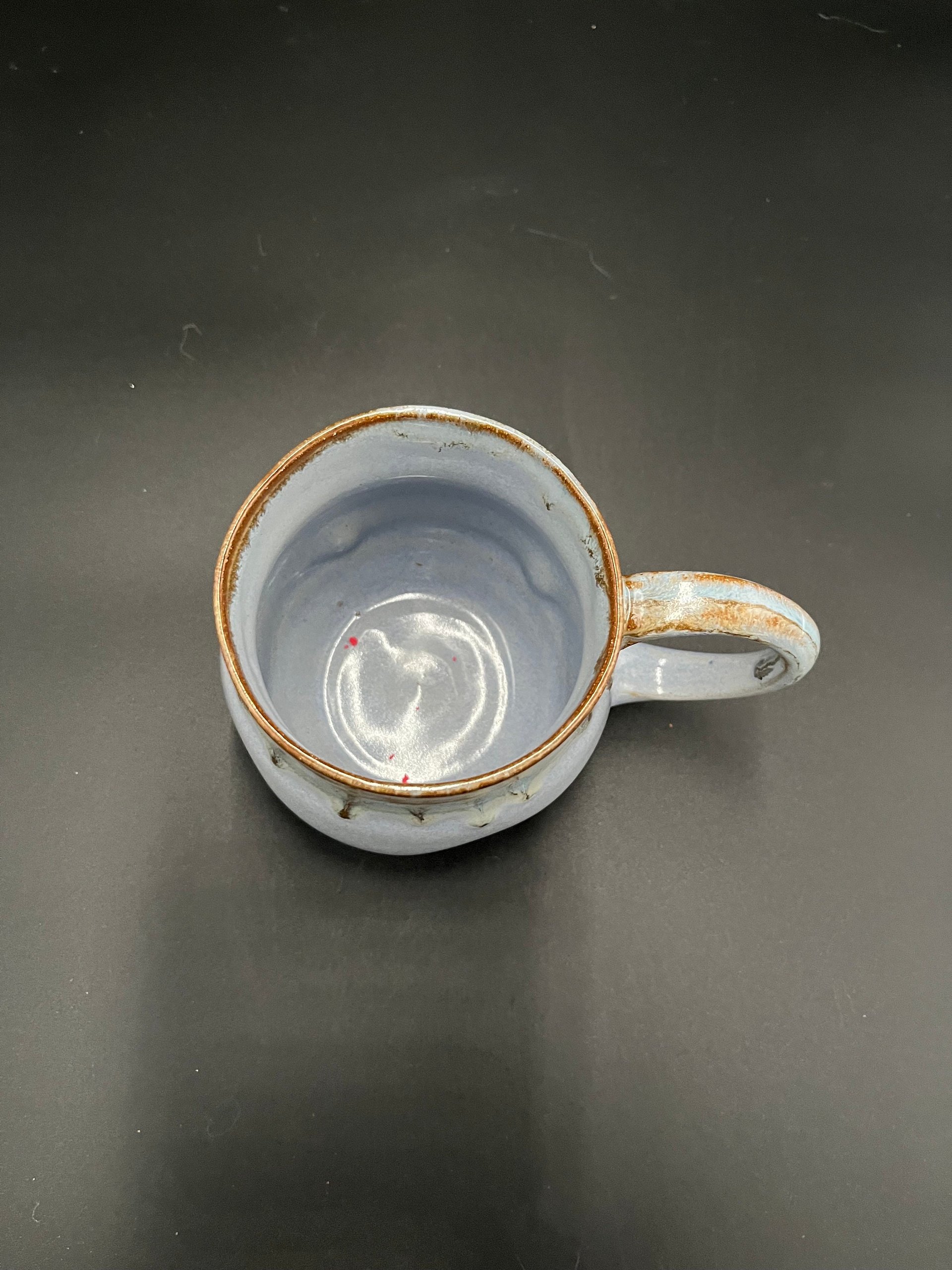 Handmade Ceramic Blue Polka-dot Mug
