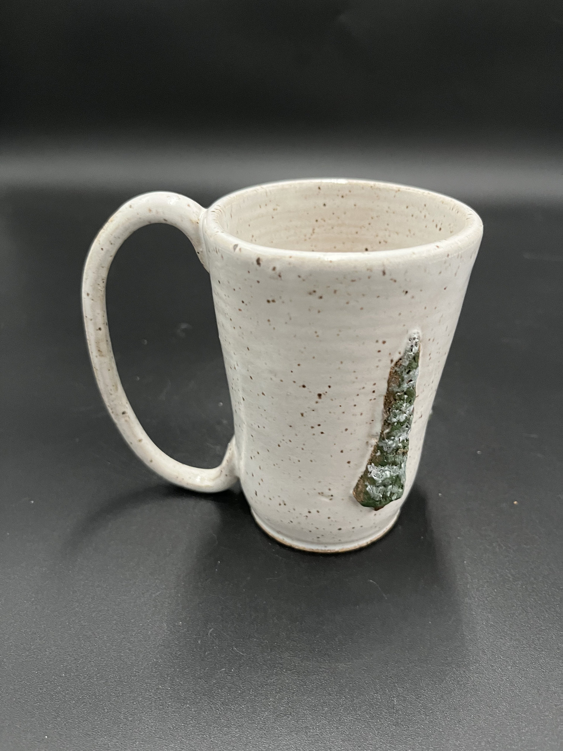 Handmade White Ceramic Christmas Tree Winter Mug
