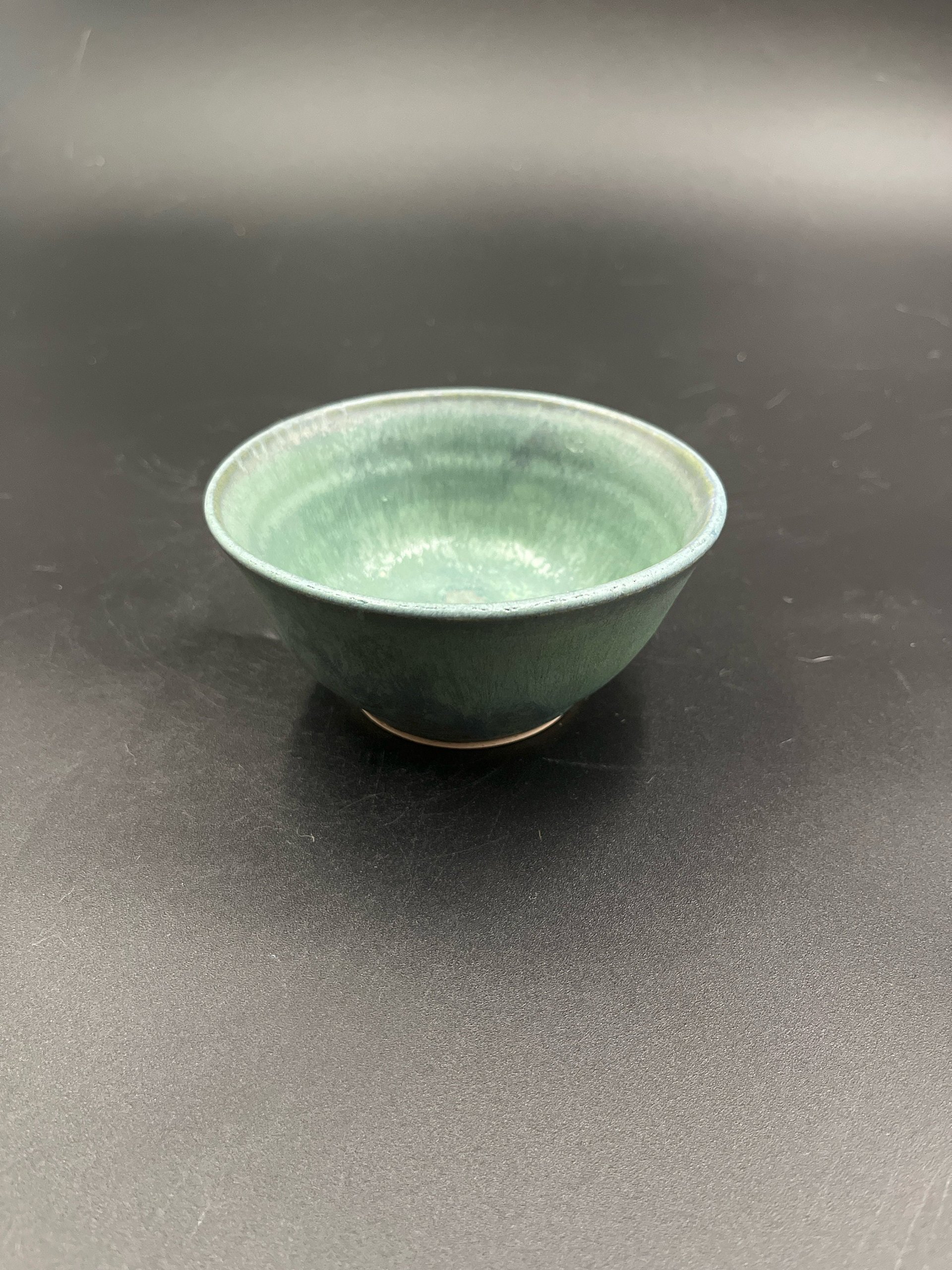 Handmade Tiny Green and Blue Ceramic Bowl