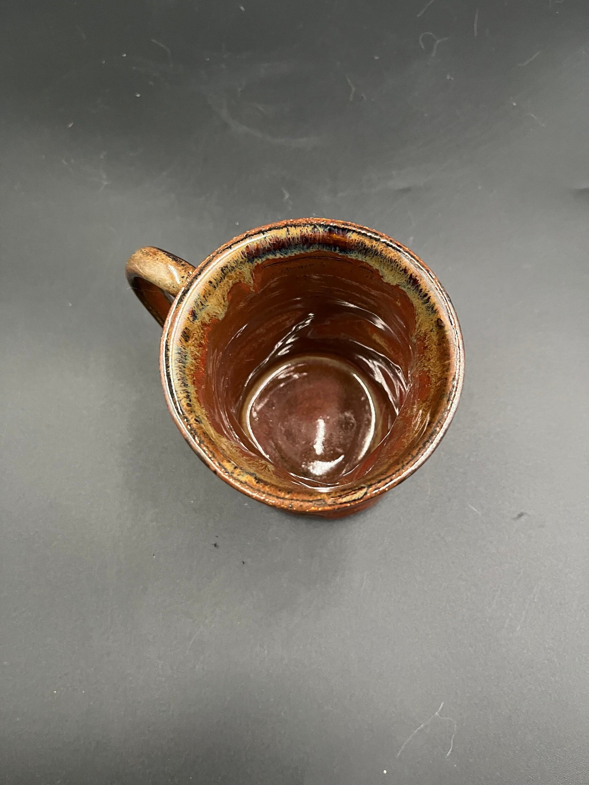 Handmade Earthy Red Carved Ceramic Mug