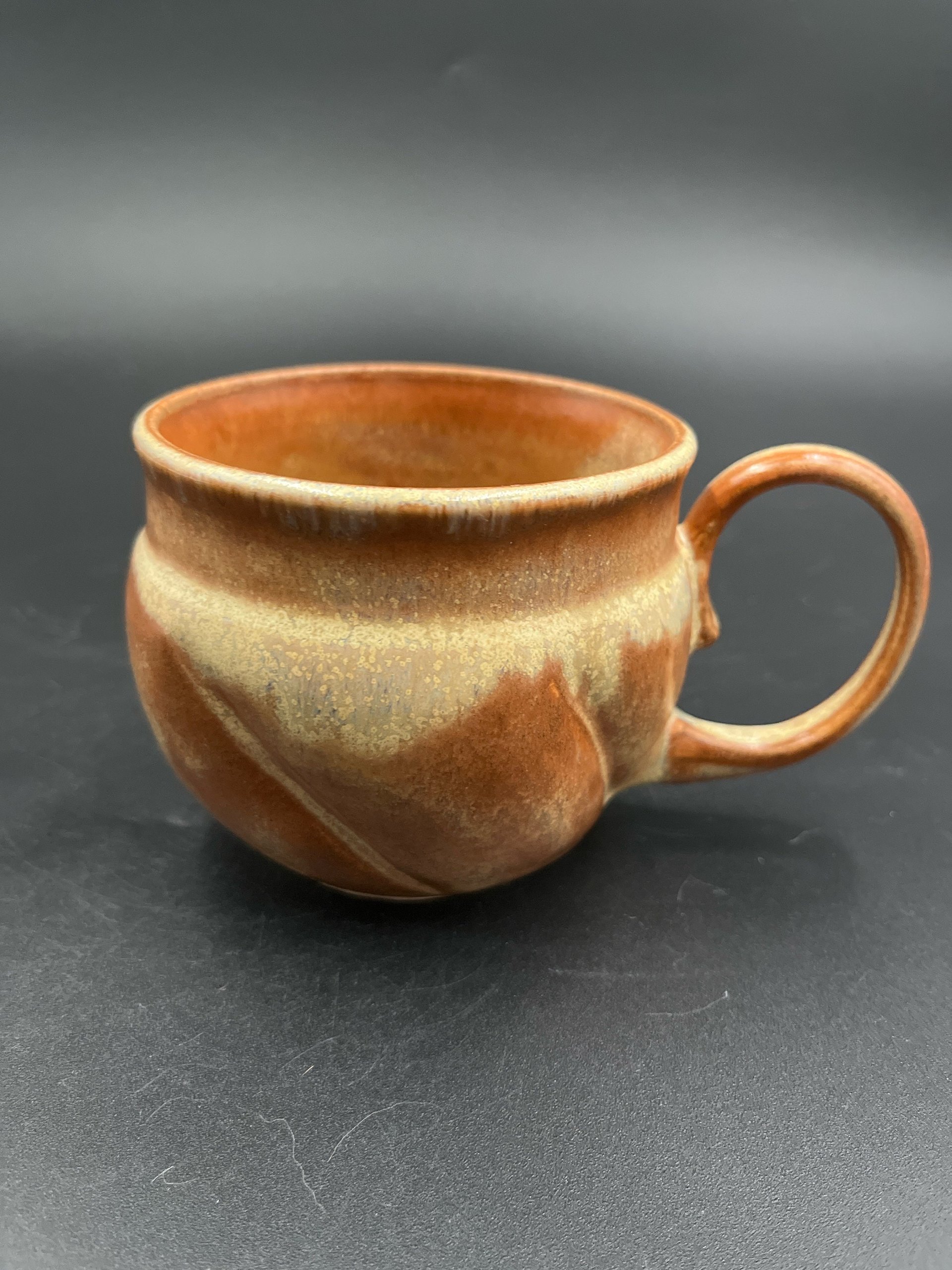 Handmade Carved Golden Yellow Mug