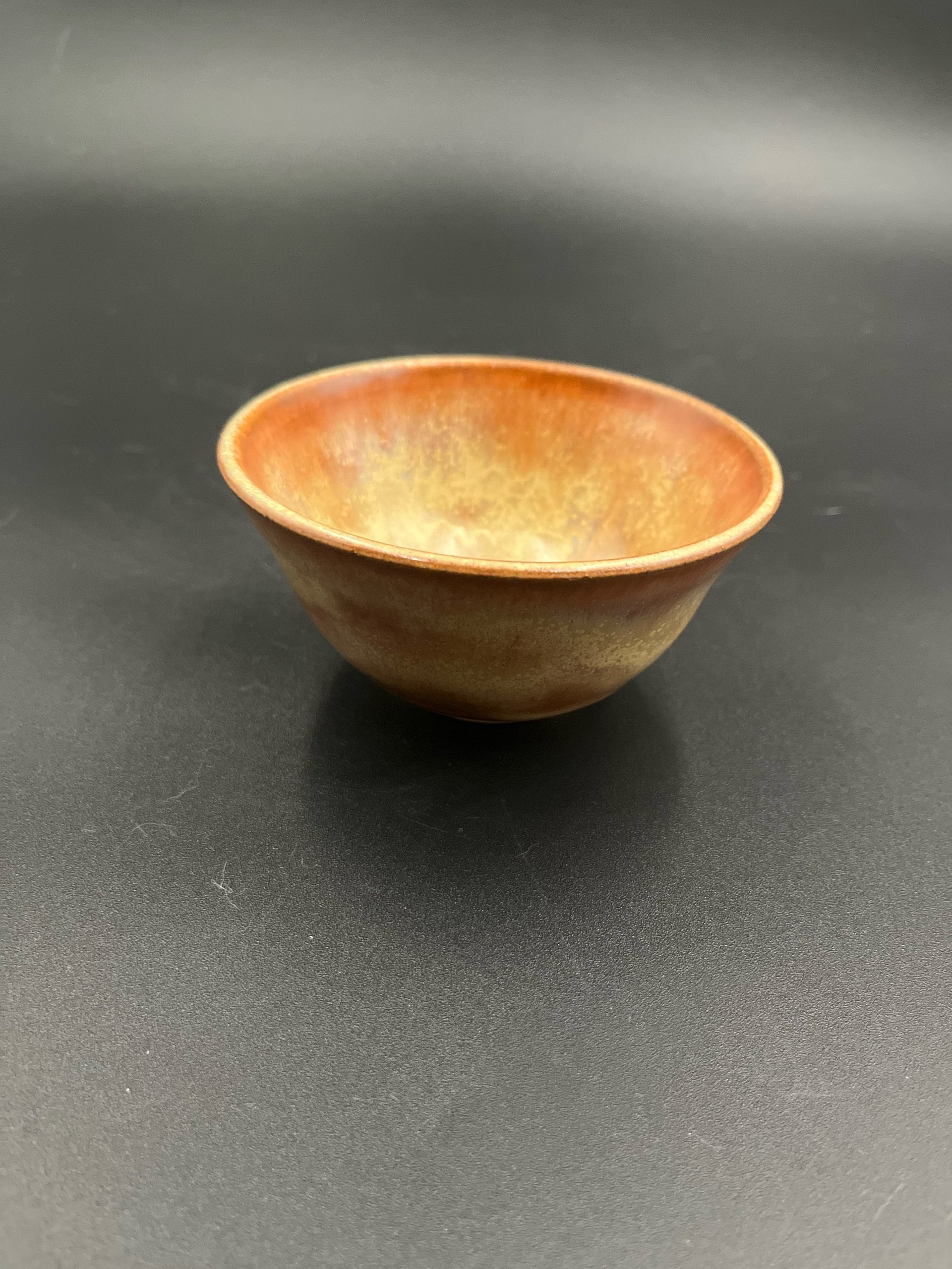 Handmade Tiny Golden Yellow Ceramic Bowl
