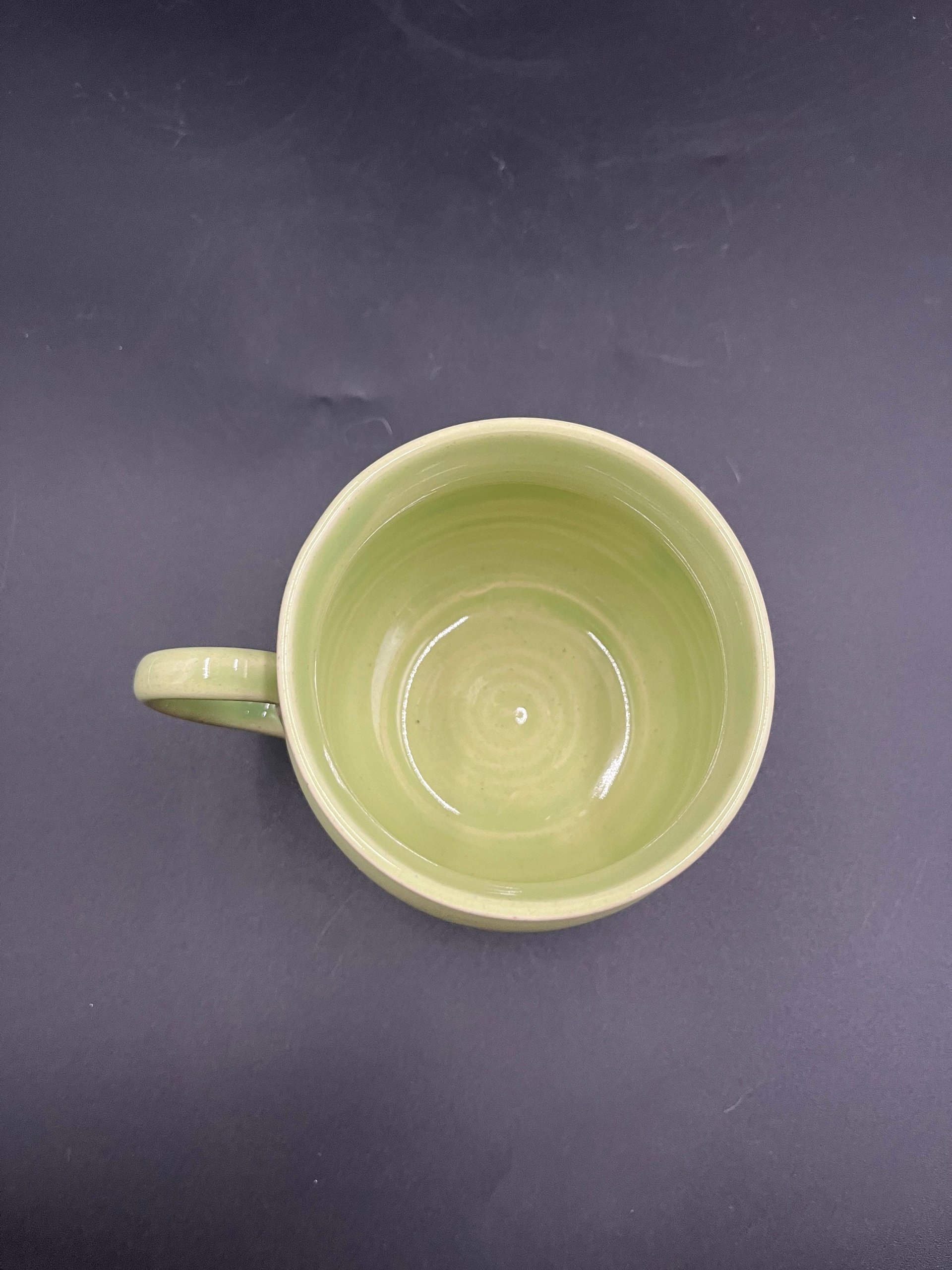 Handmade green ceramic cactus mug