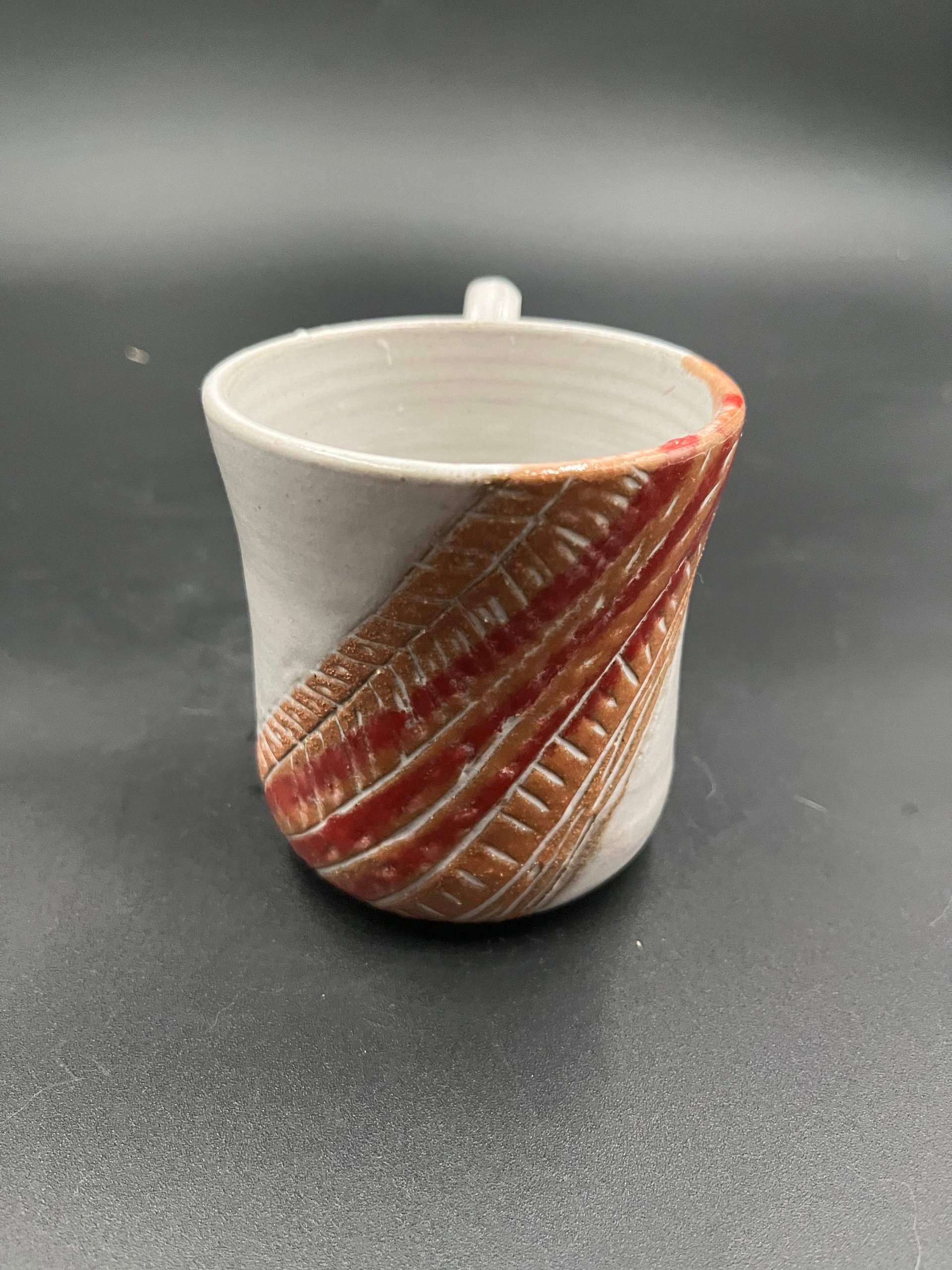 Handmade Sunset Striped Ceramic Mug