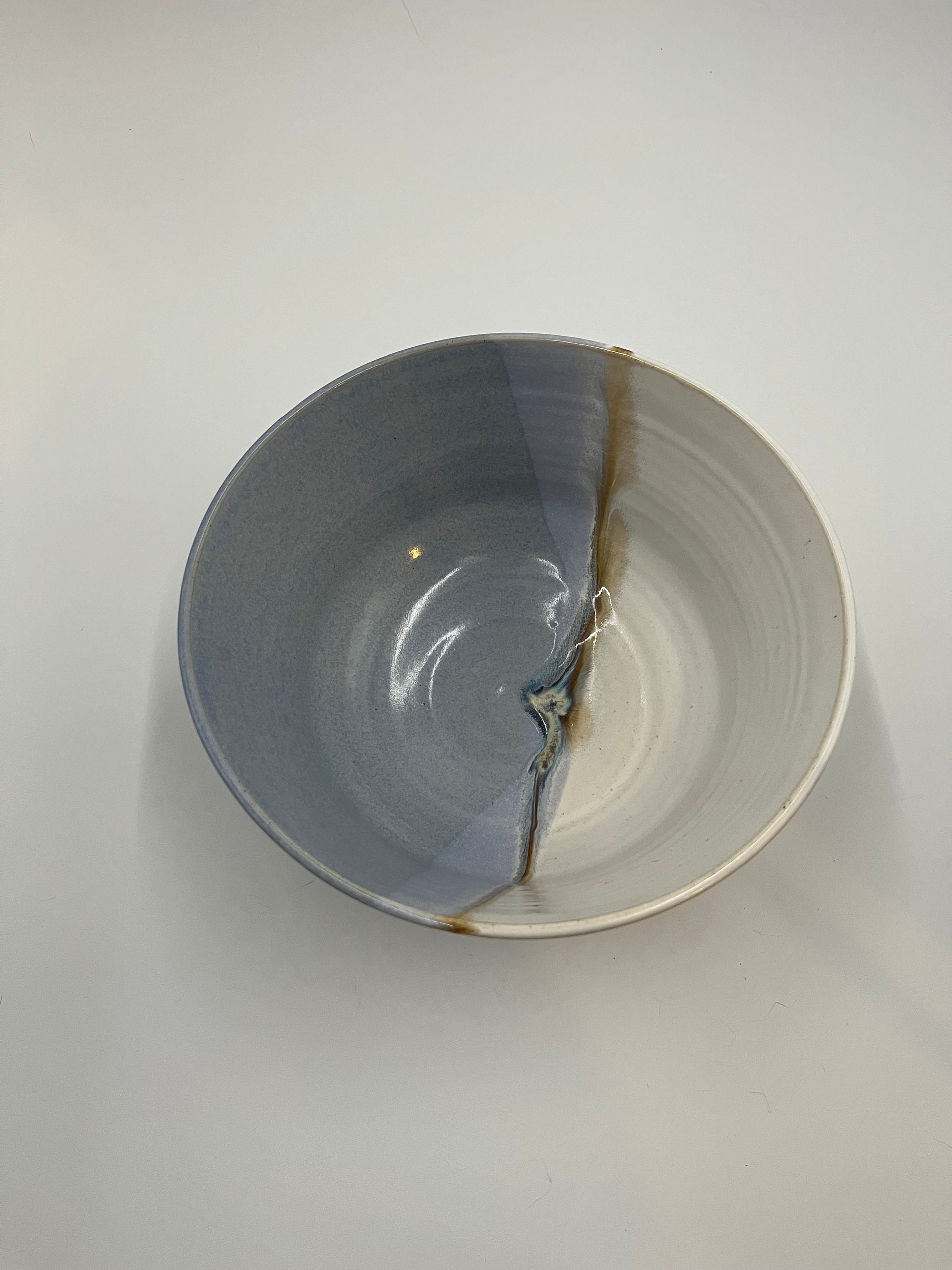 Handmade Beach Inspired Blue and White Serving Bowl