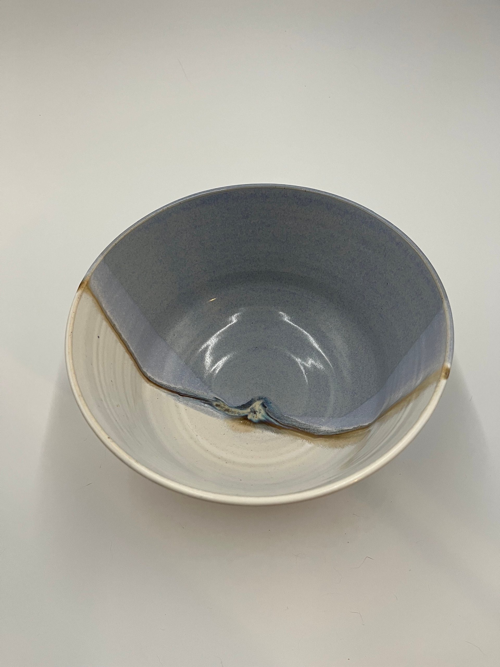 Handmade Beach Inspired Blue and White Serving Bowl