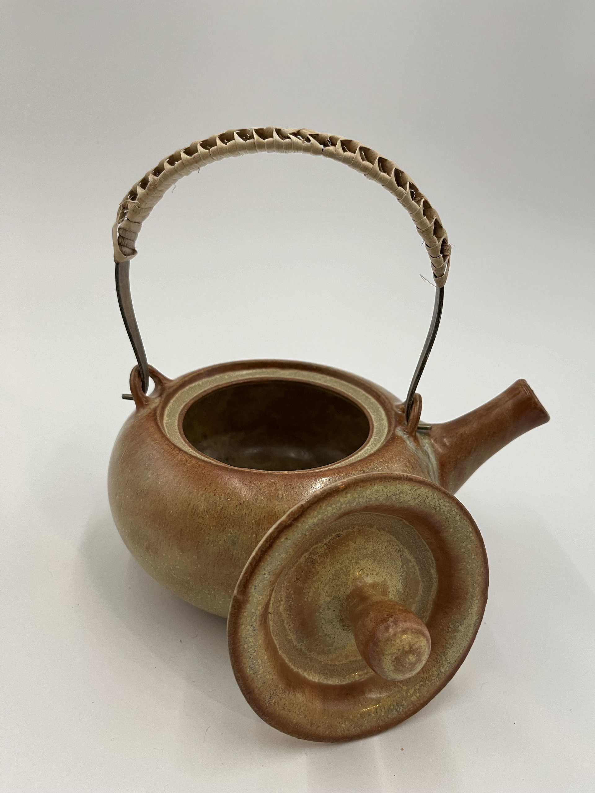Handmade Golden Brown Ceramic Tea Set