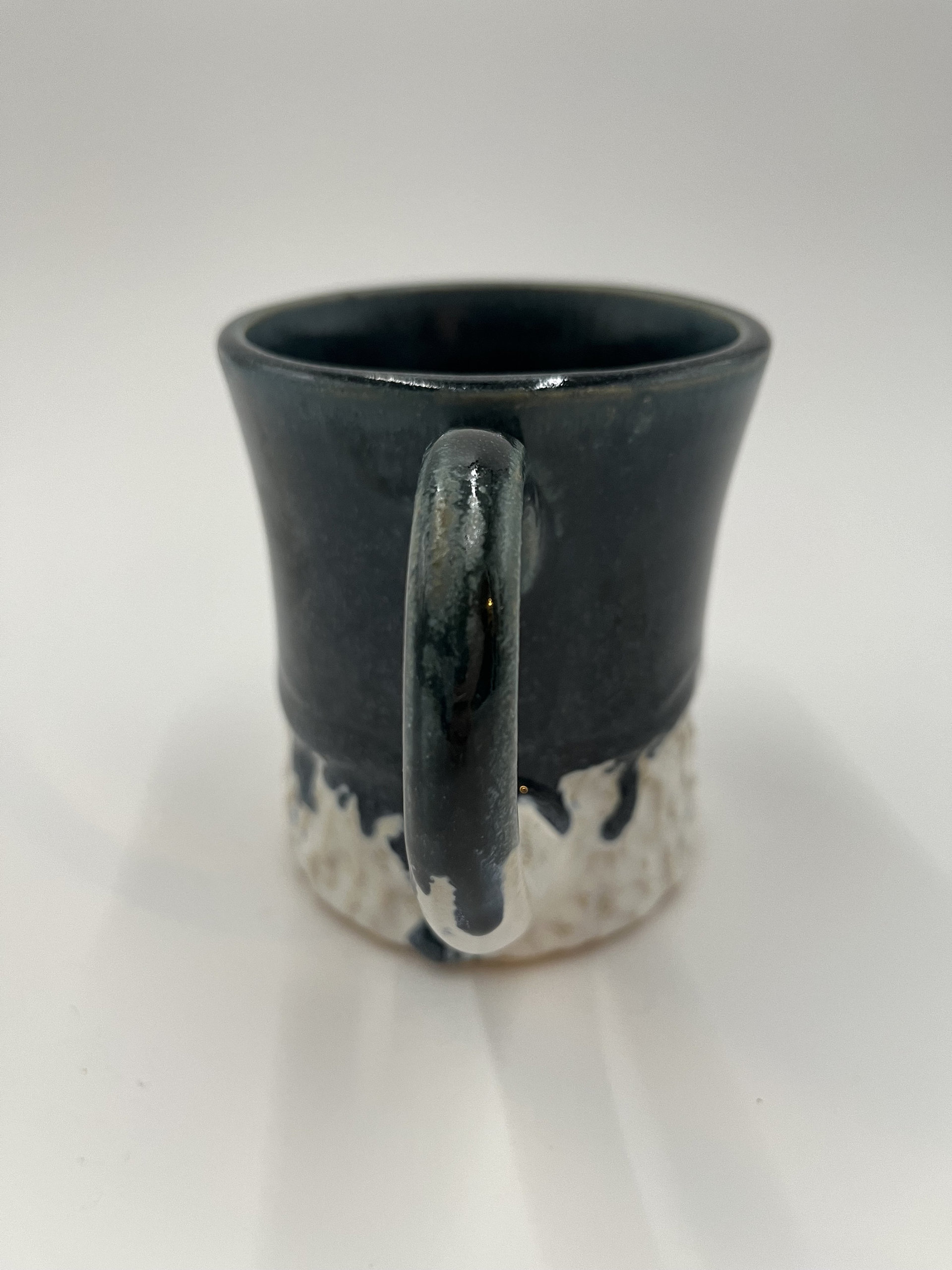 Handmade Carved Blue and White Mug