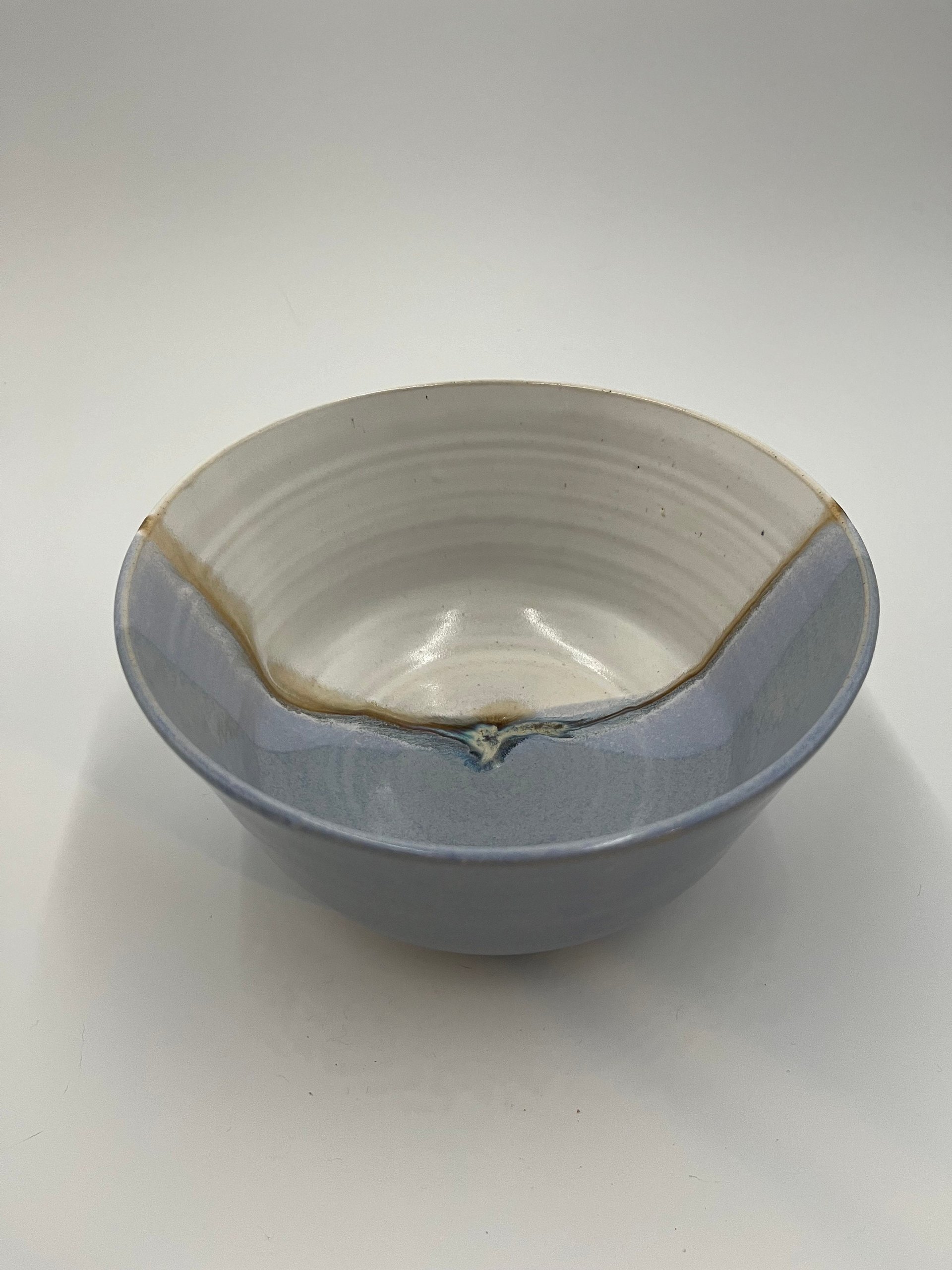 Handmade Beach Inspired Blue and White Serving Bowl