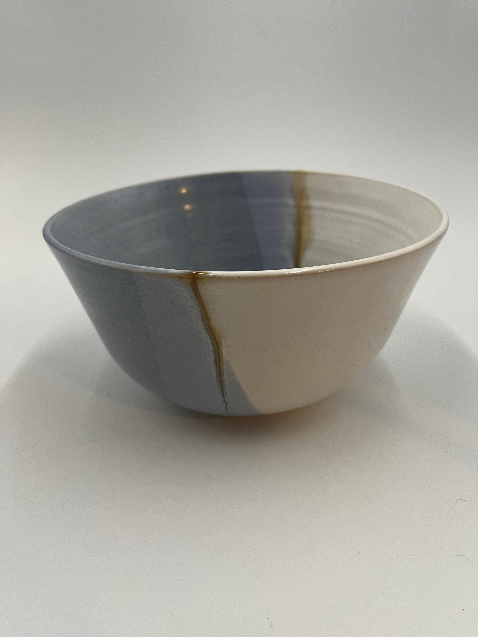 Handmade Beach Inspired Blue and White Serving Bowl