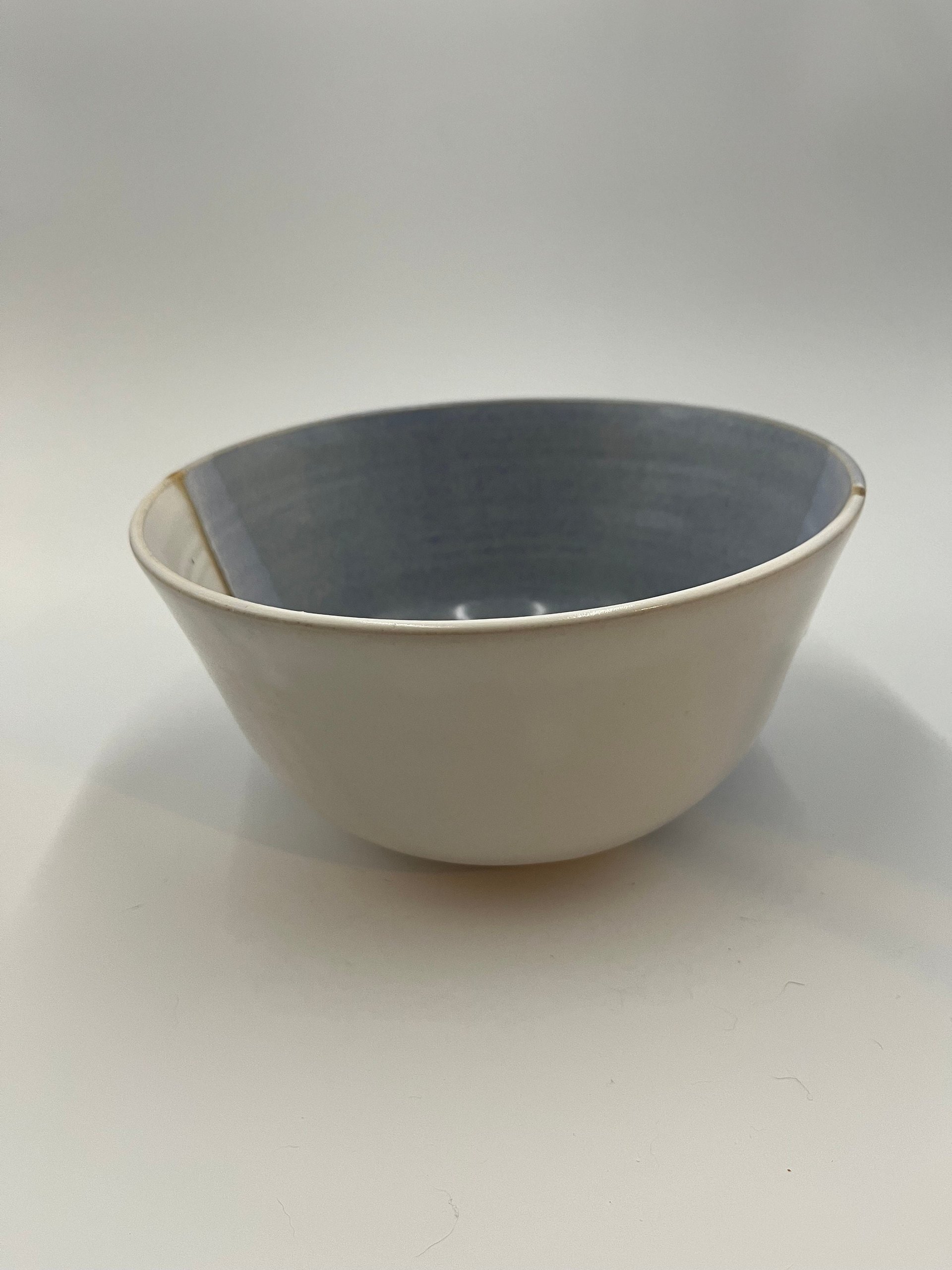 Handmade Beach Inspired Blue and White Serving Bowl