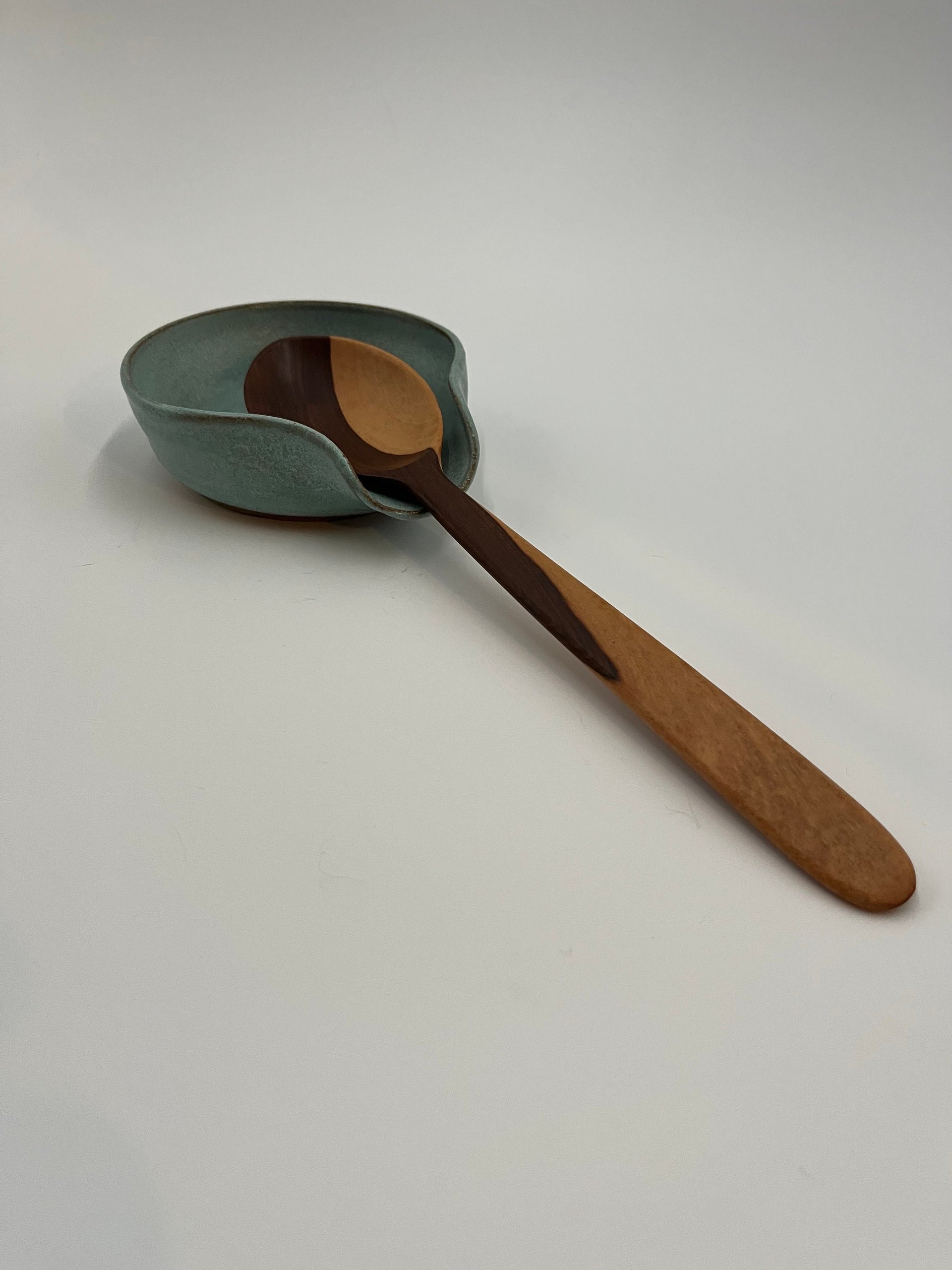 Handmade Blue Ceramic Spoon Rest