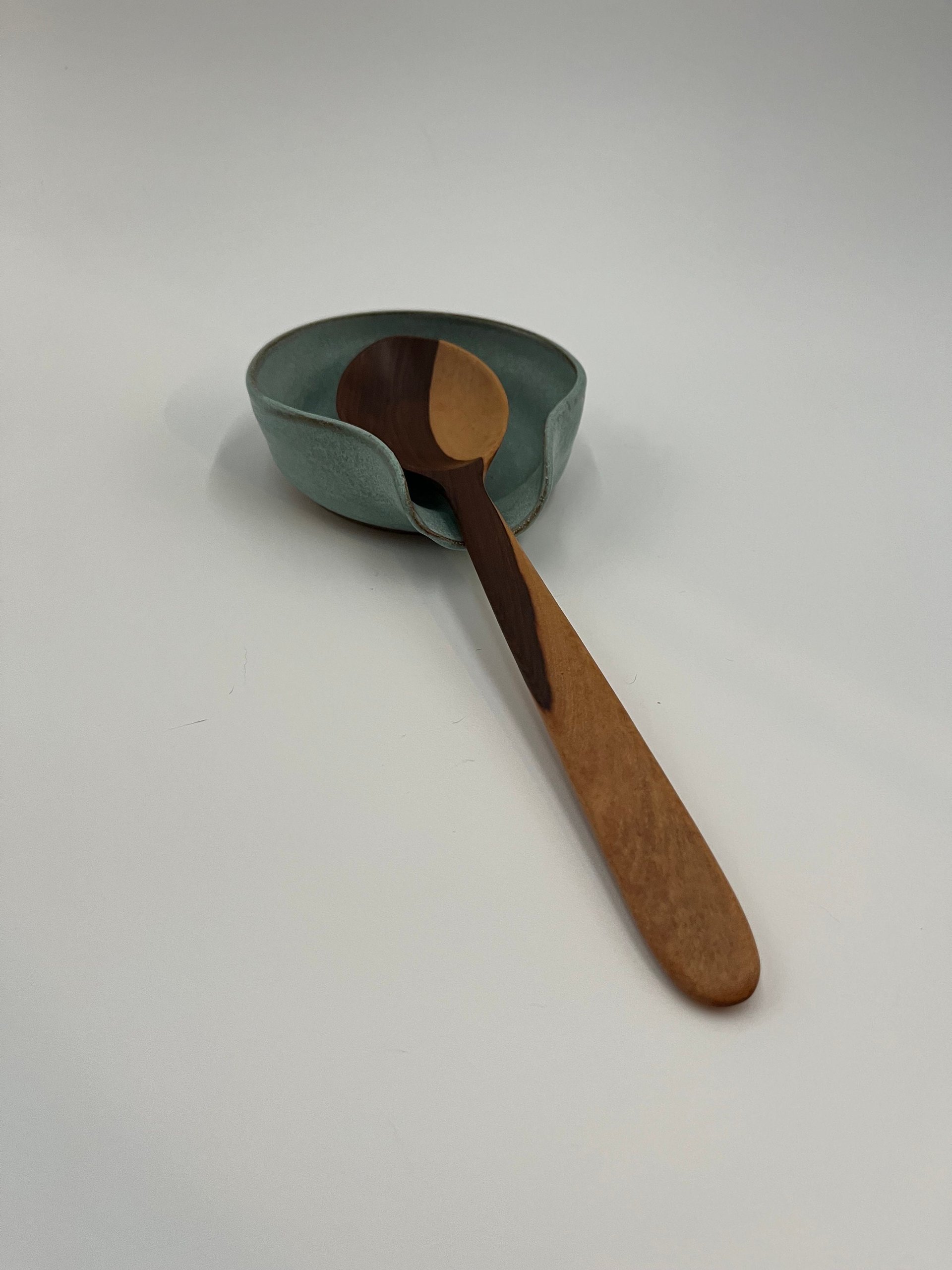 Handmade Blue Ceramic Spoon Rest