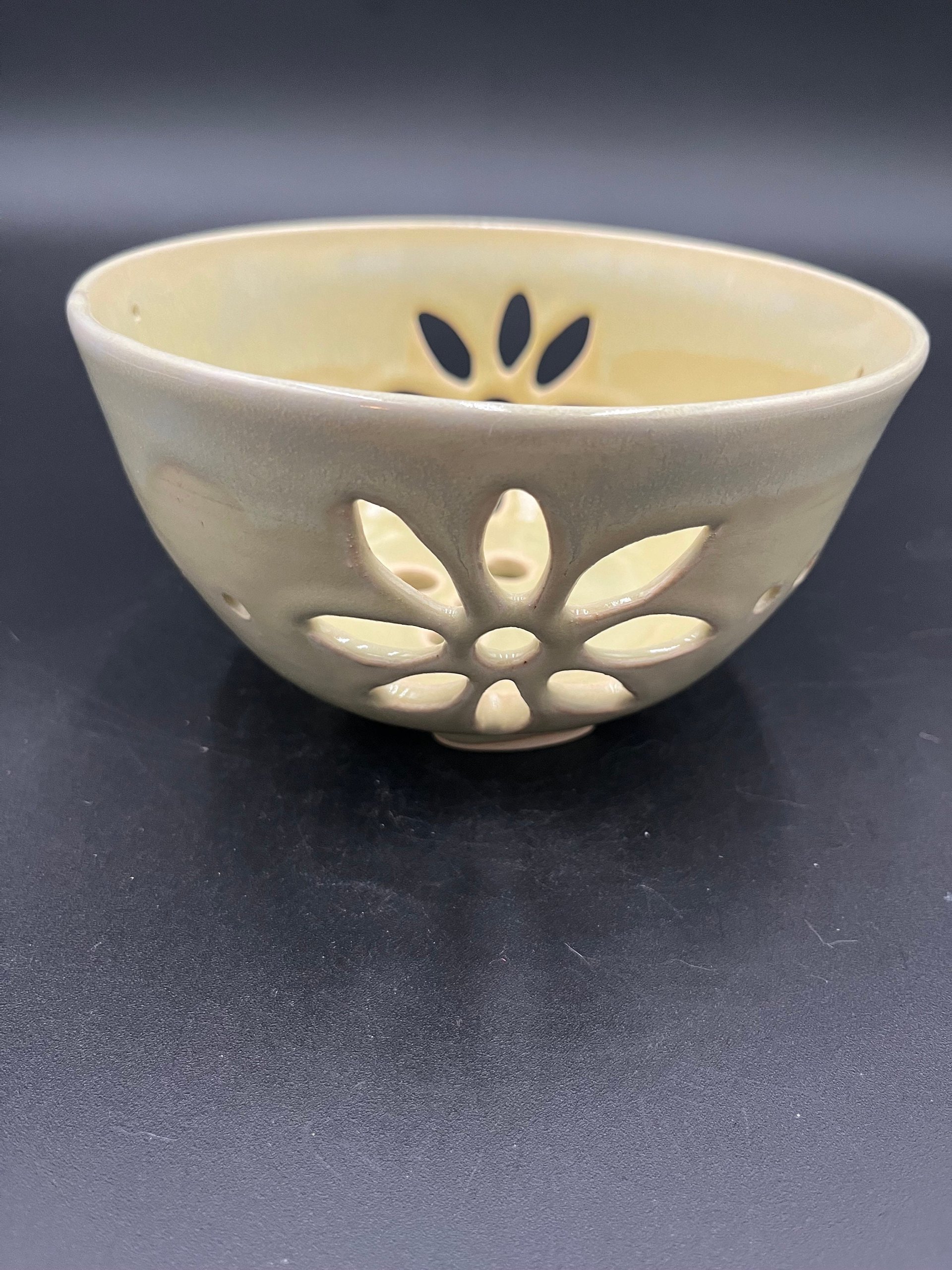 Hand-made Yellow Berry Bowl and Plate