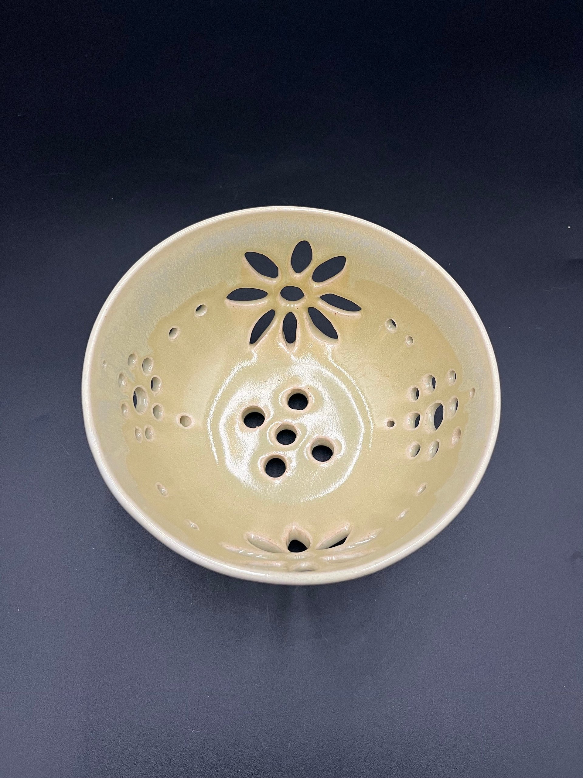 Hand-made Yellow Berry Bowl and Plate