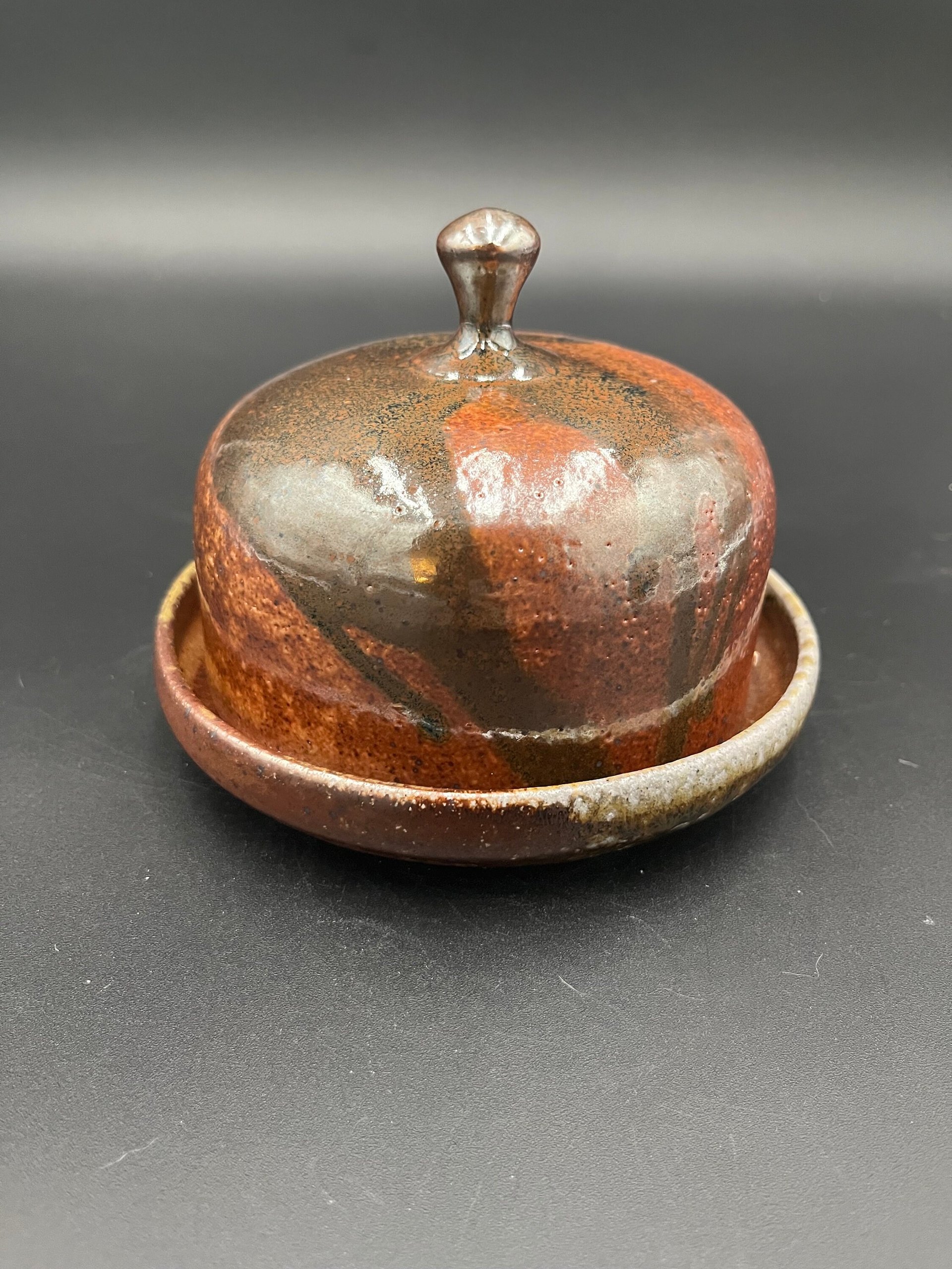 Handmade Wood fired Rustic Ceramic Butter Dish