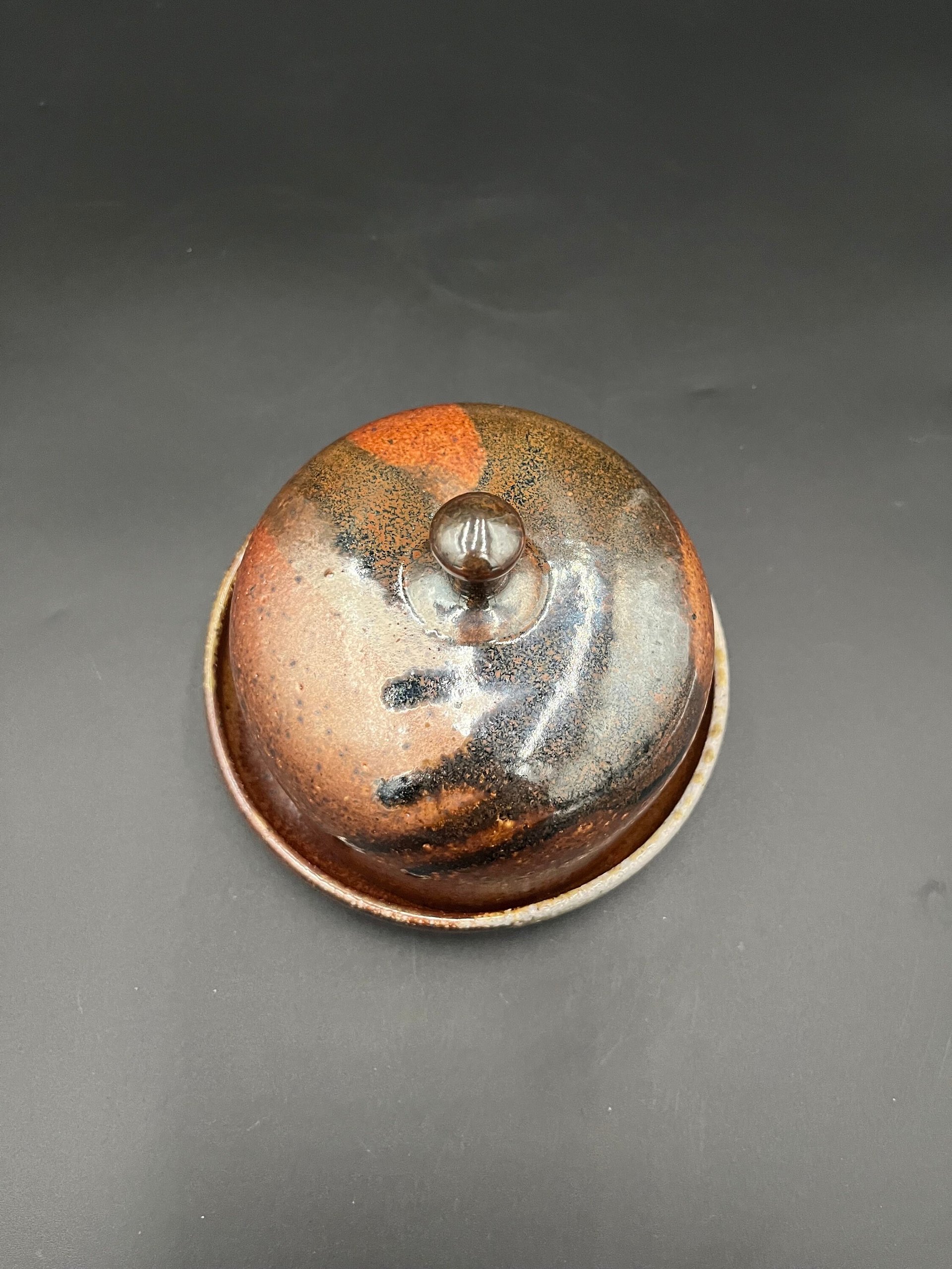 Handmade Wood fired Rustic Ceramic Butter Dish