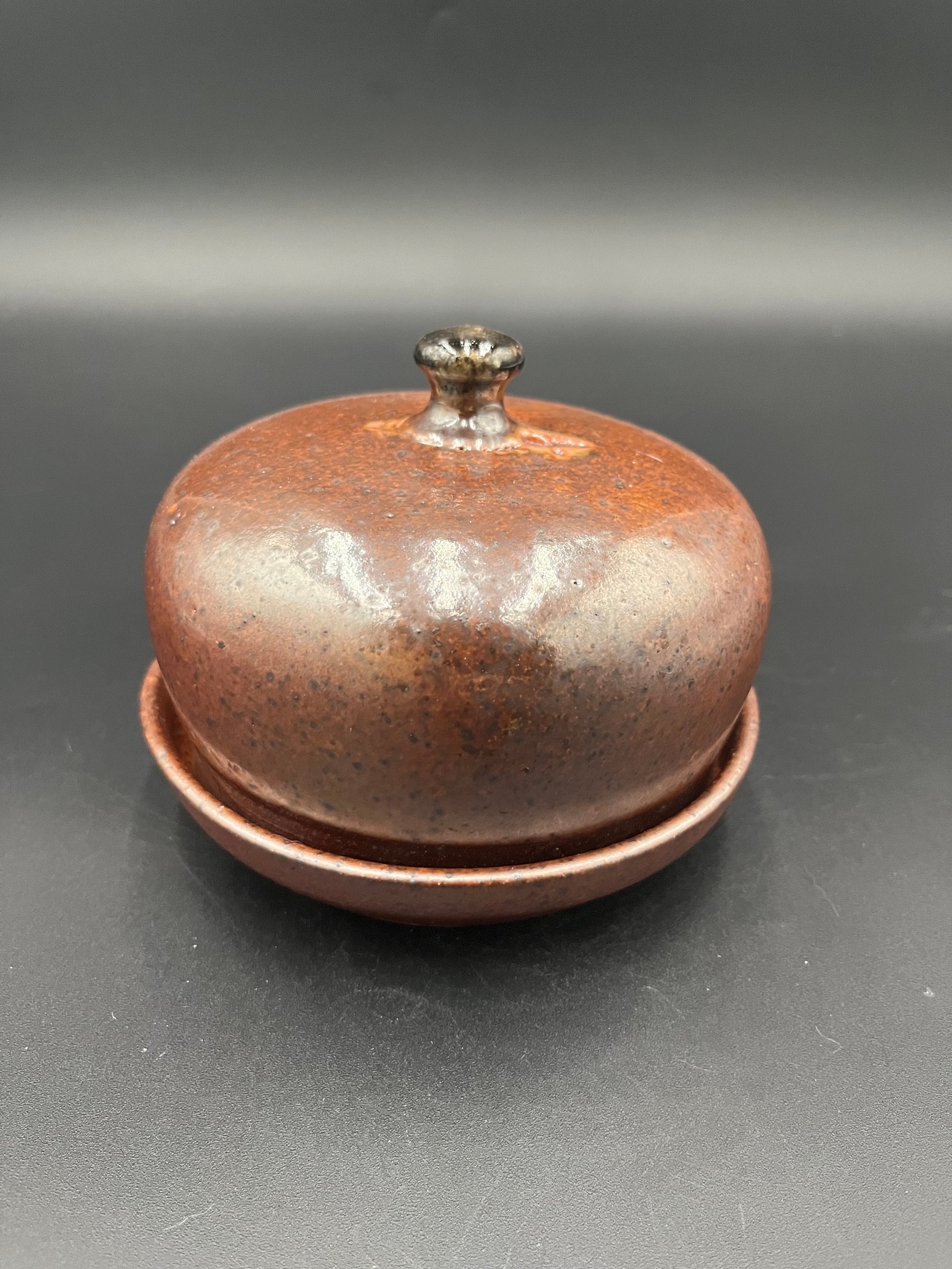 Handmade Wood fired Rustic Ceramic Butter Dish