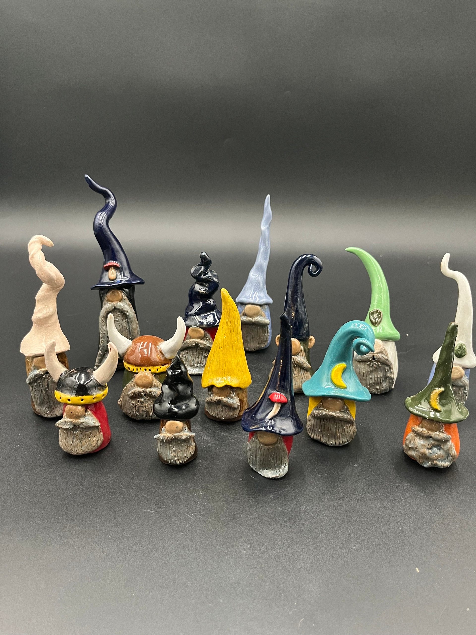 Assorted Ceramic Gnomes - Hand sculpted