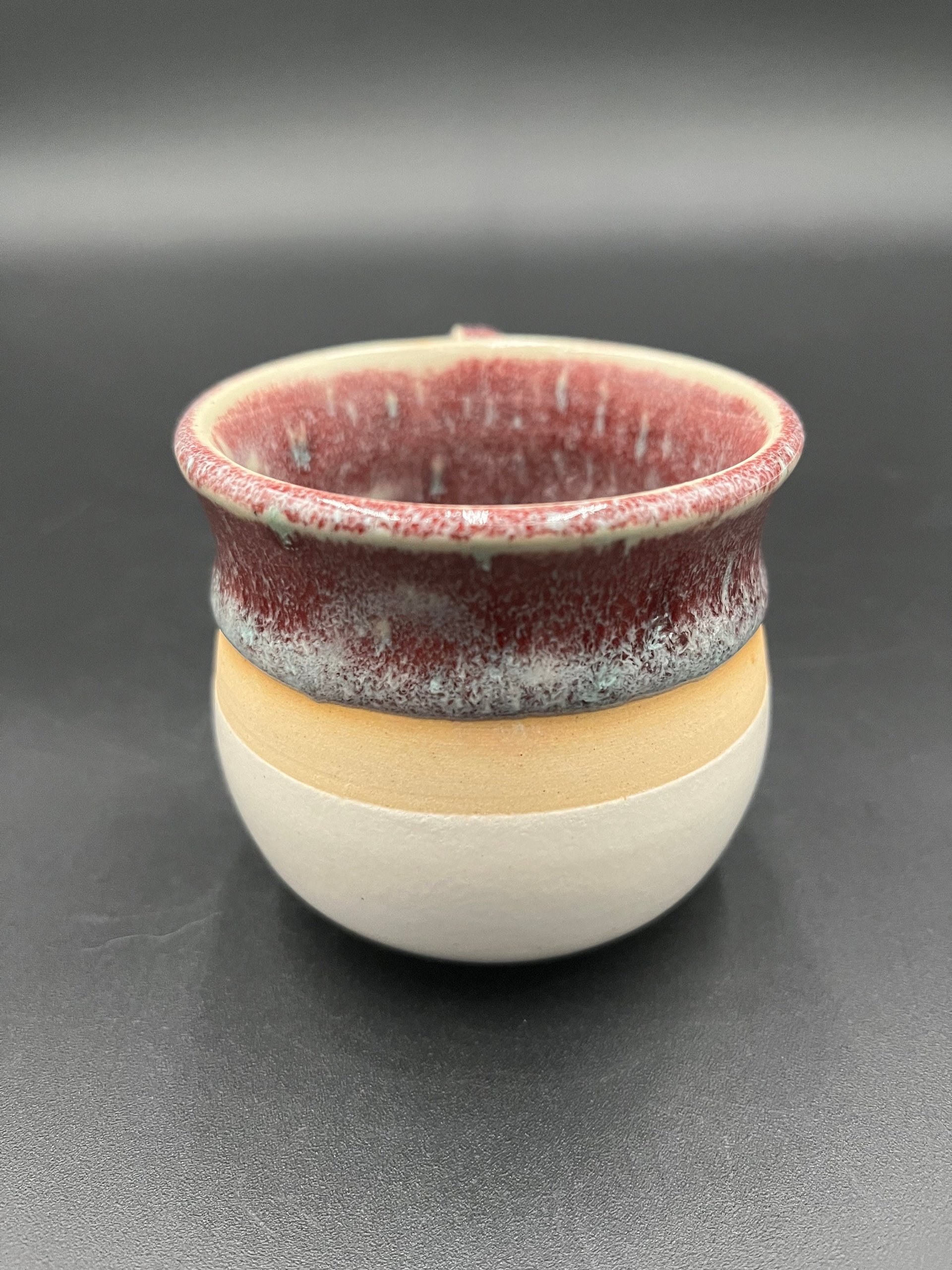 Small Handmade Ceramic Multi-colored Mug - great for espresso