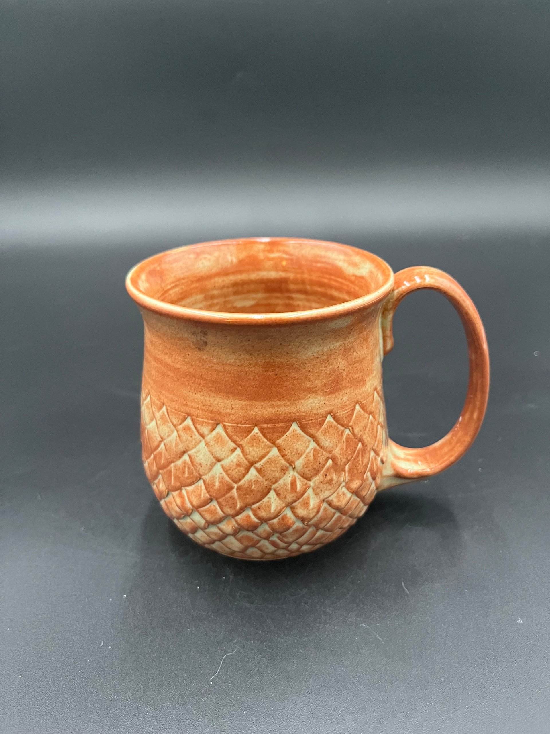 Handmade Ceramic Dragon Scale Inspired Earthy Mug