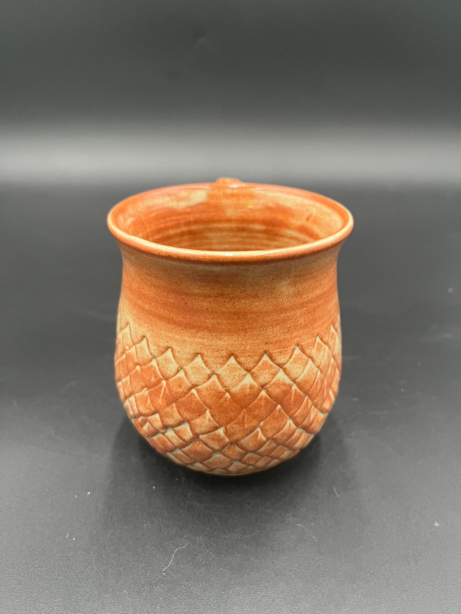 Handmade Ceramic Dragon Scale Inspired Earthy Mug