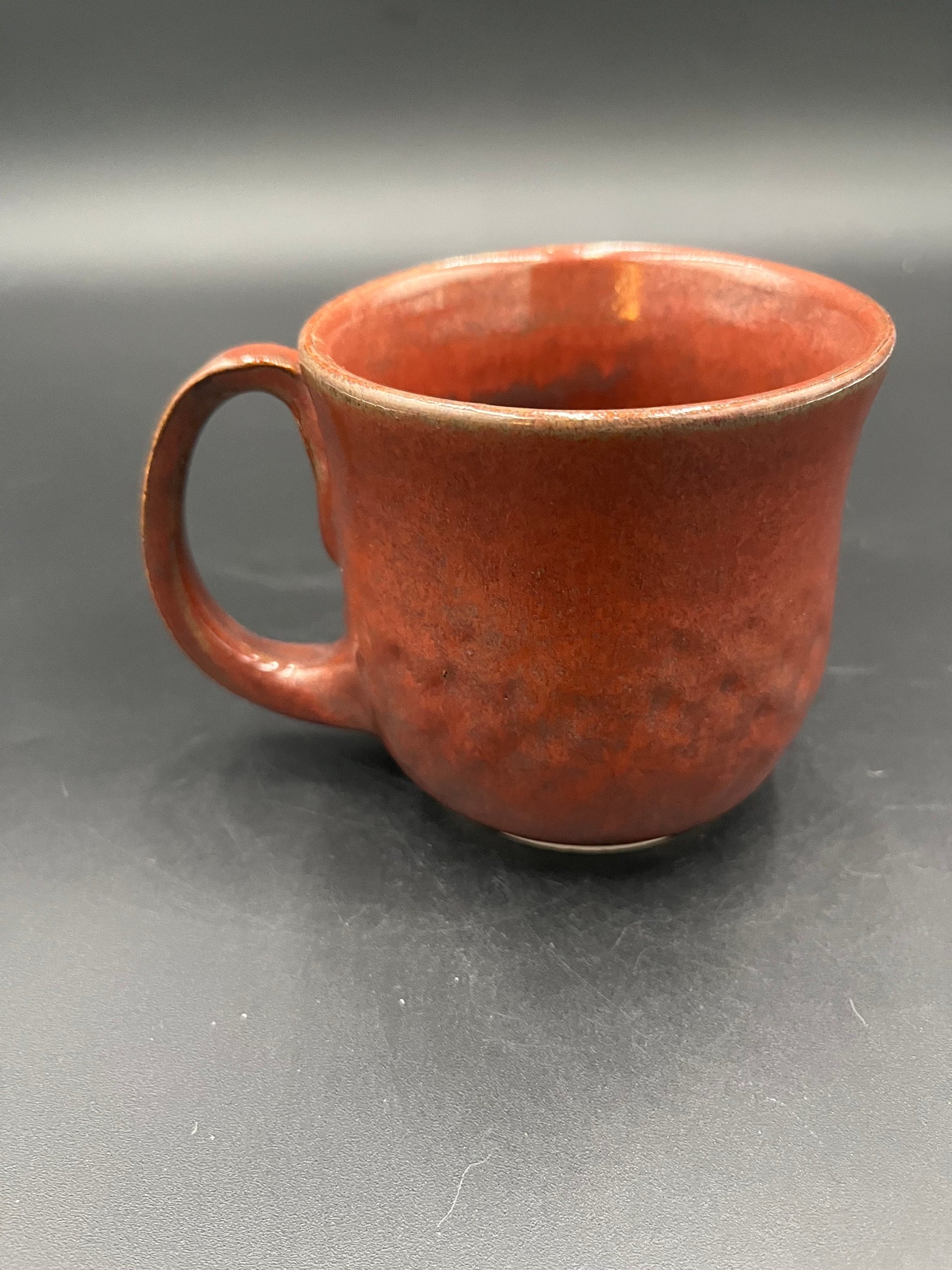 Handmade Ceramic Dragon Scale Inspired Earthy Red Mug