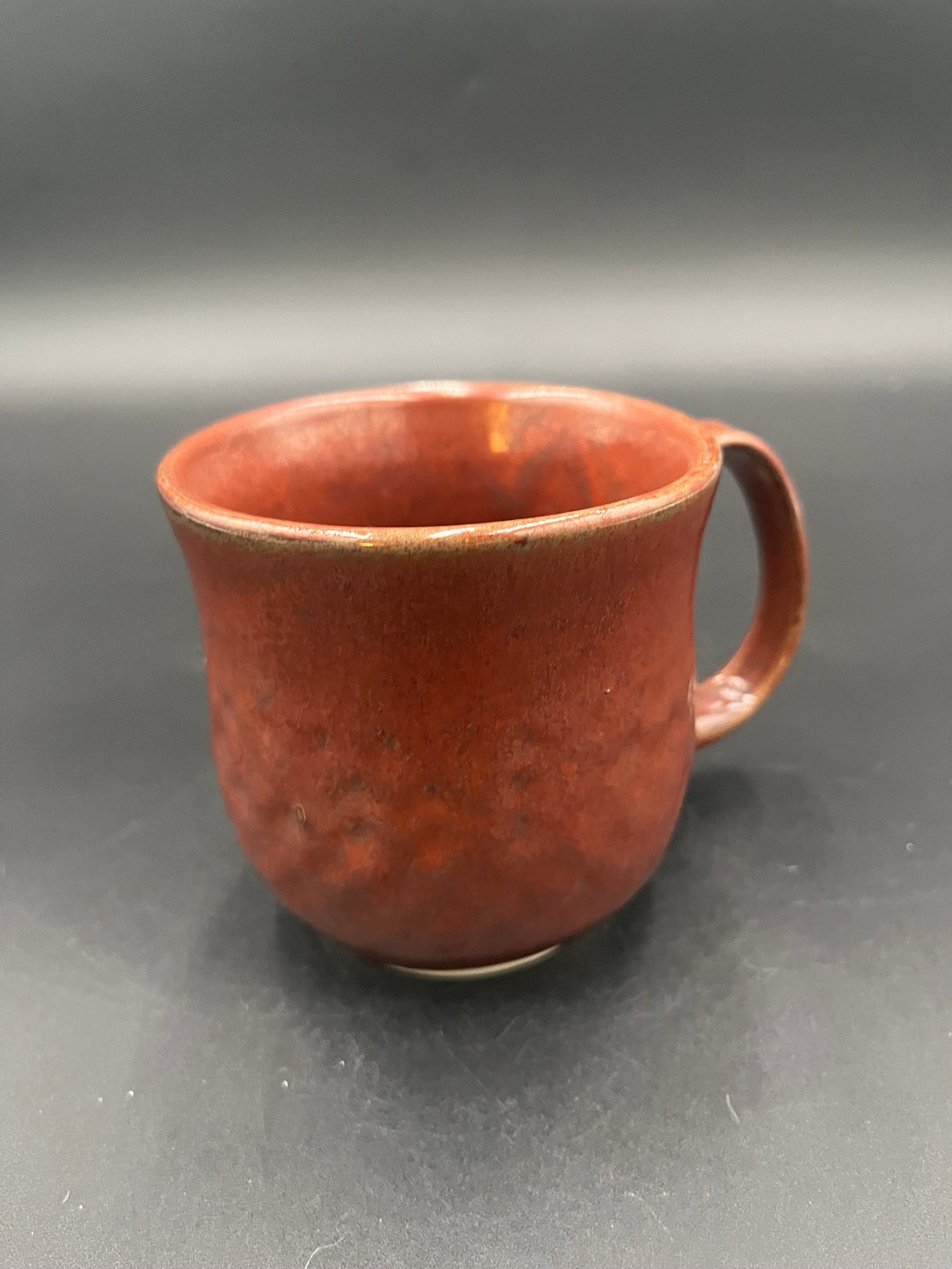 Handmade Ceramic Dragon Scale Inspired Earthy Red Mug